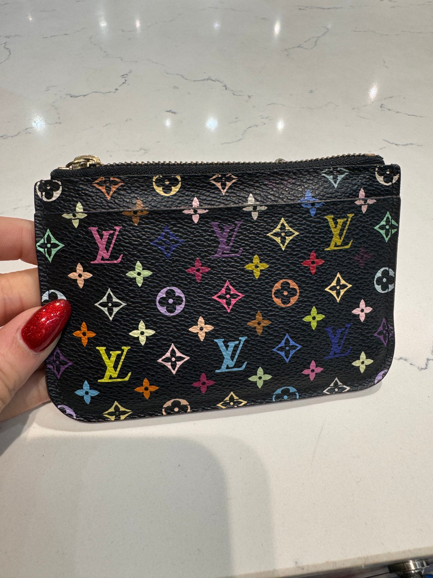 Louis Vuitton Black Multicolot Cles Pochette