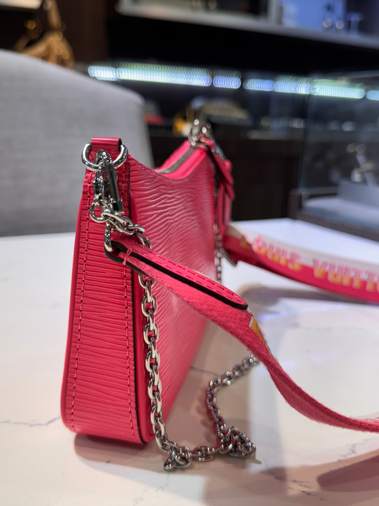 Louis Vuitton Pink Epi Easy Pouch On Strap