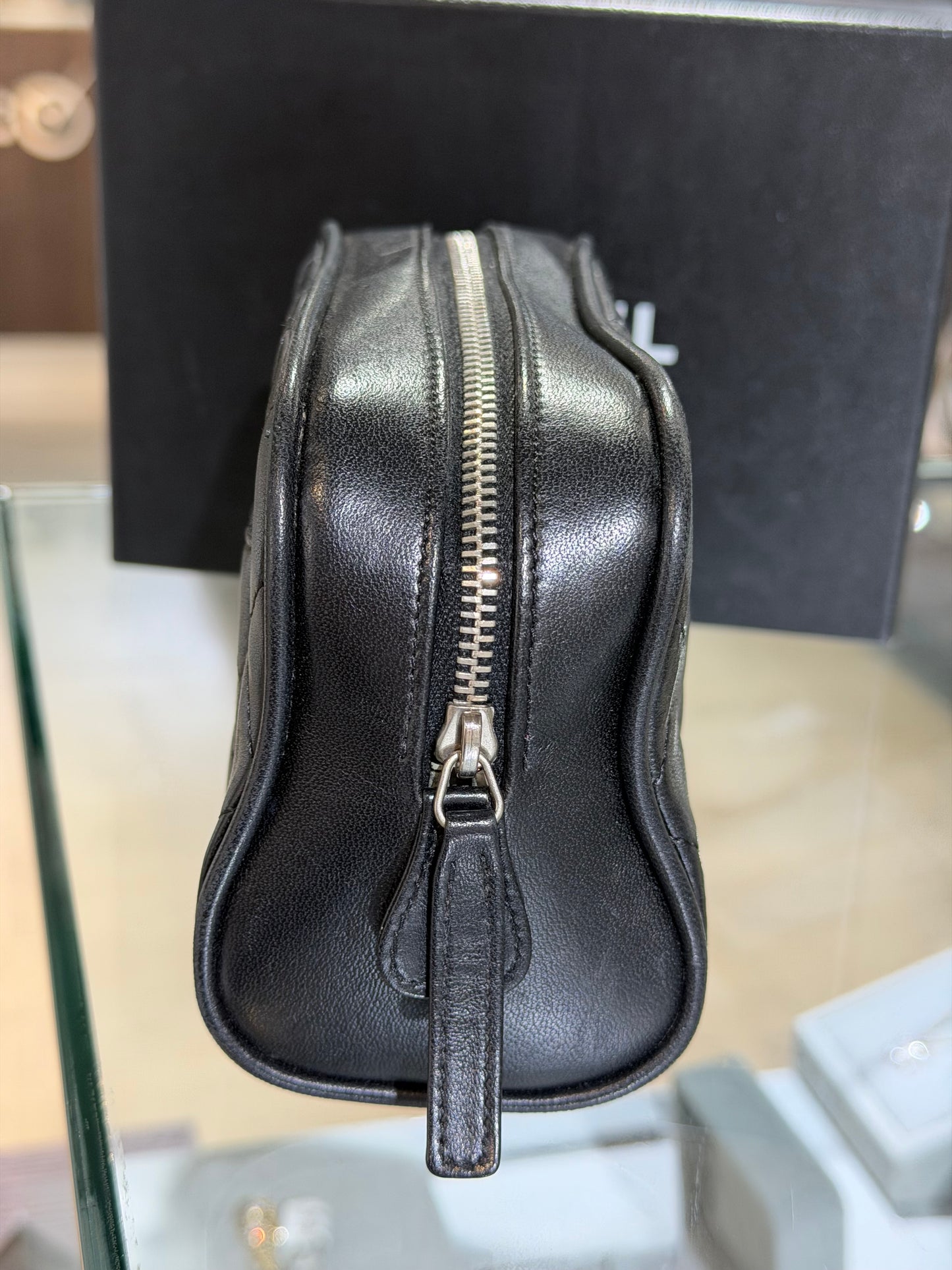Chanel Black Lambskin Pouch
