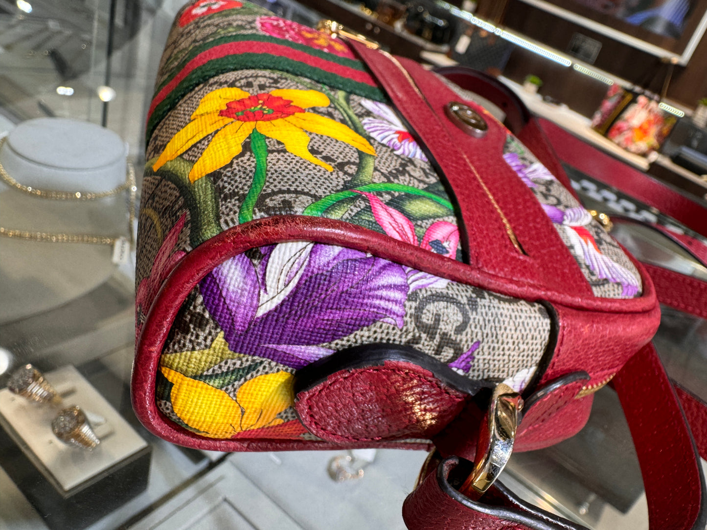 Gucci Ophidia Red Flora Crossbody