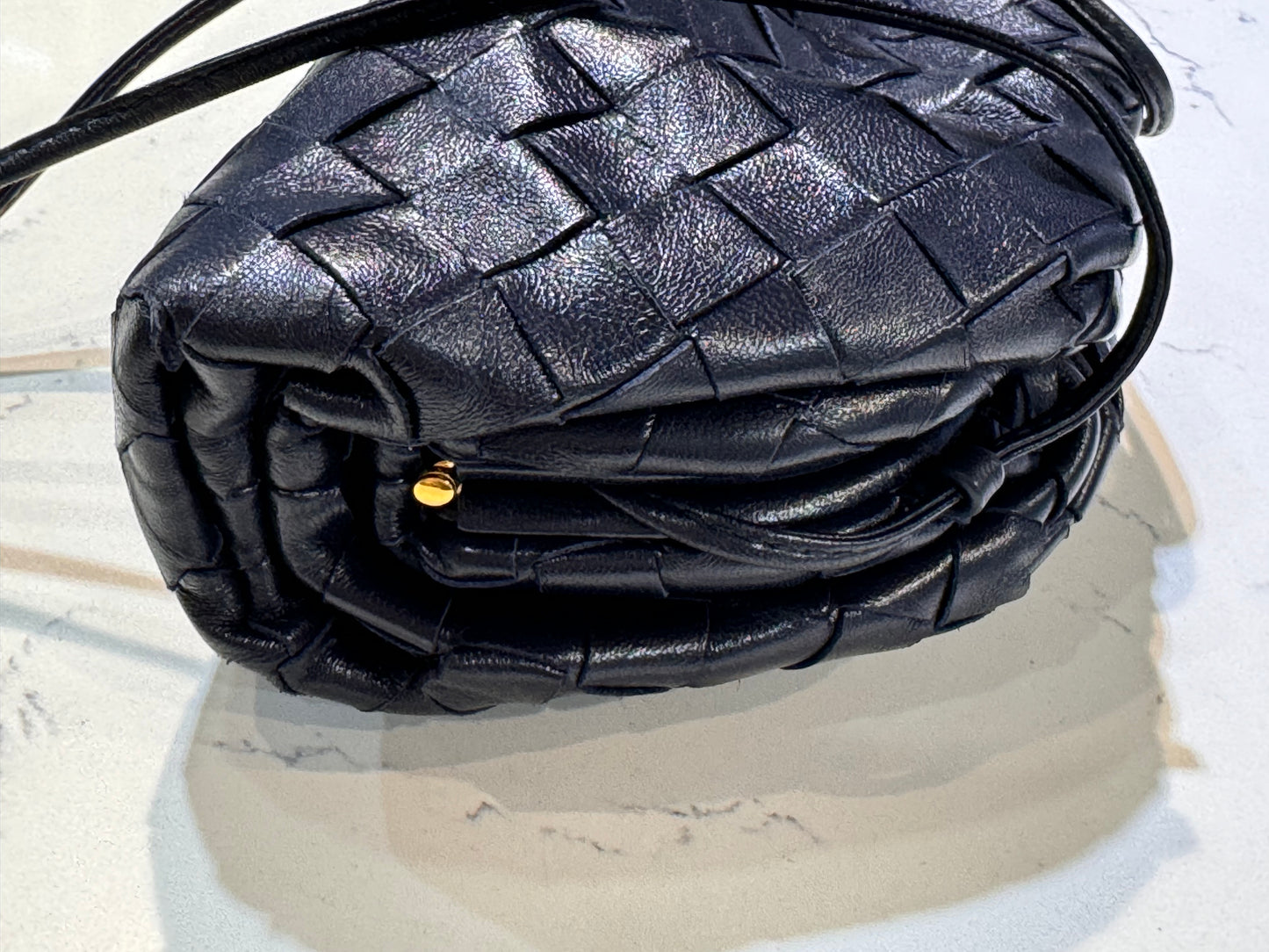 Bottega Veneta Mini Intrecciato Leather Clutch