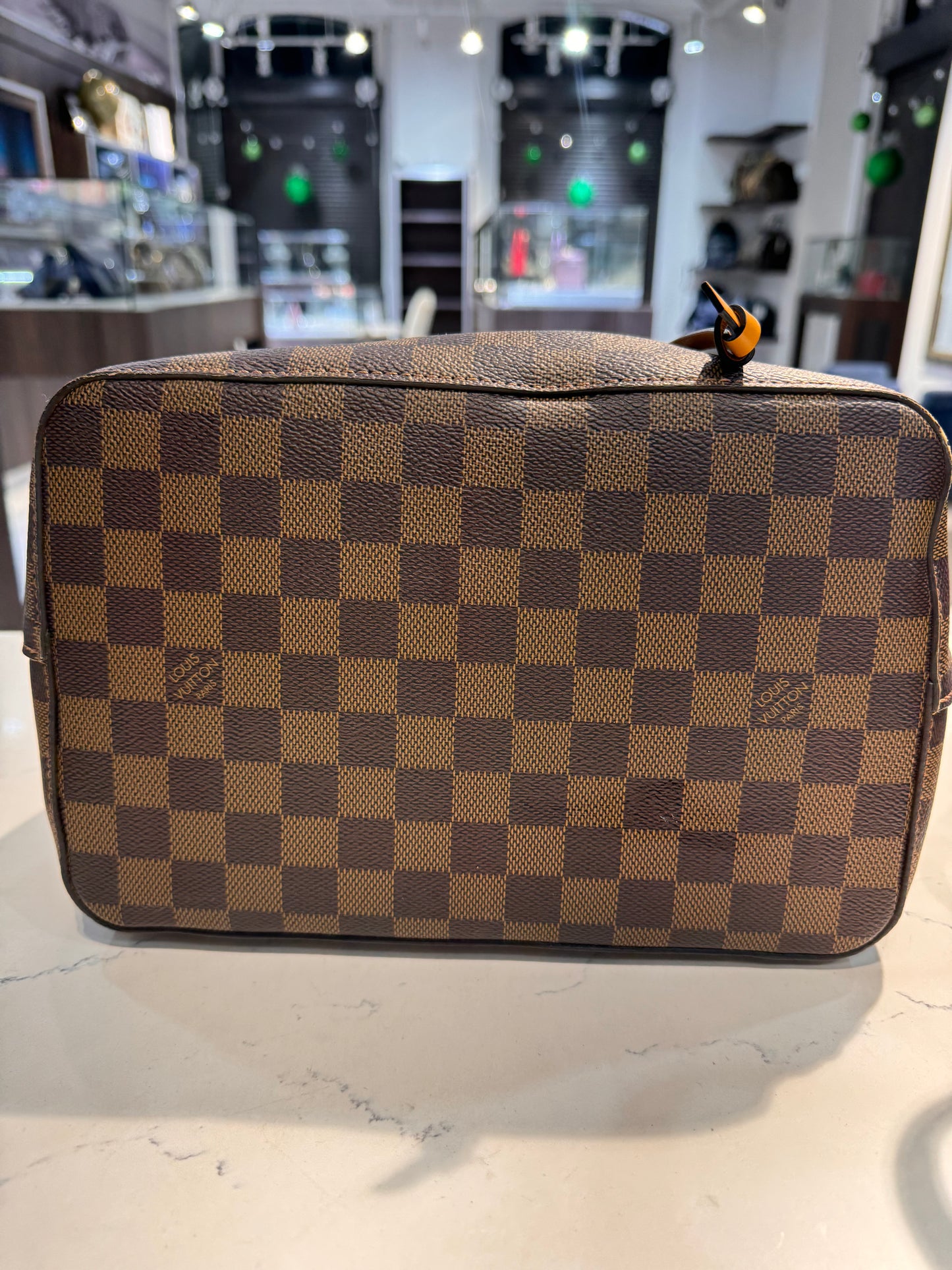 Louis Vuitton Damier Ebene Neonoe MM Safran