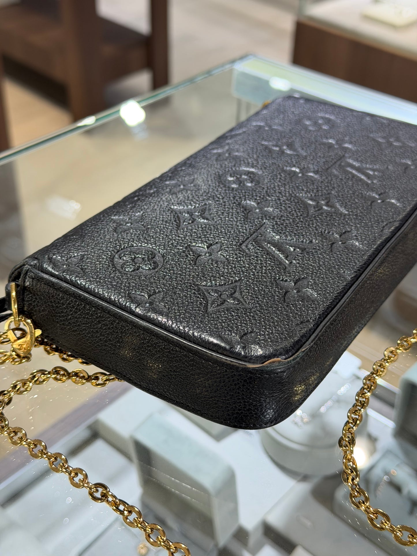 Louis Vuitton Black Empreinte Felicie + Bandoulière Strap