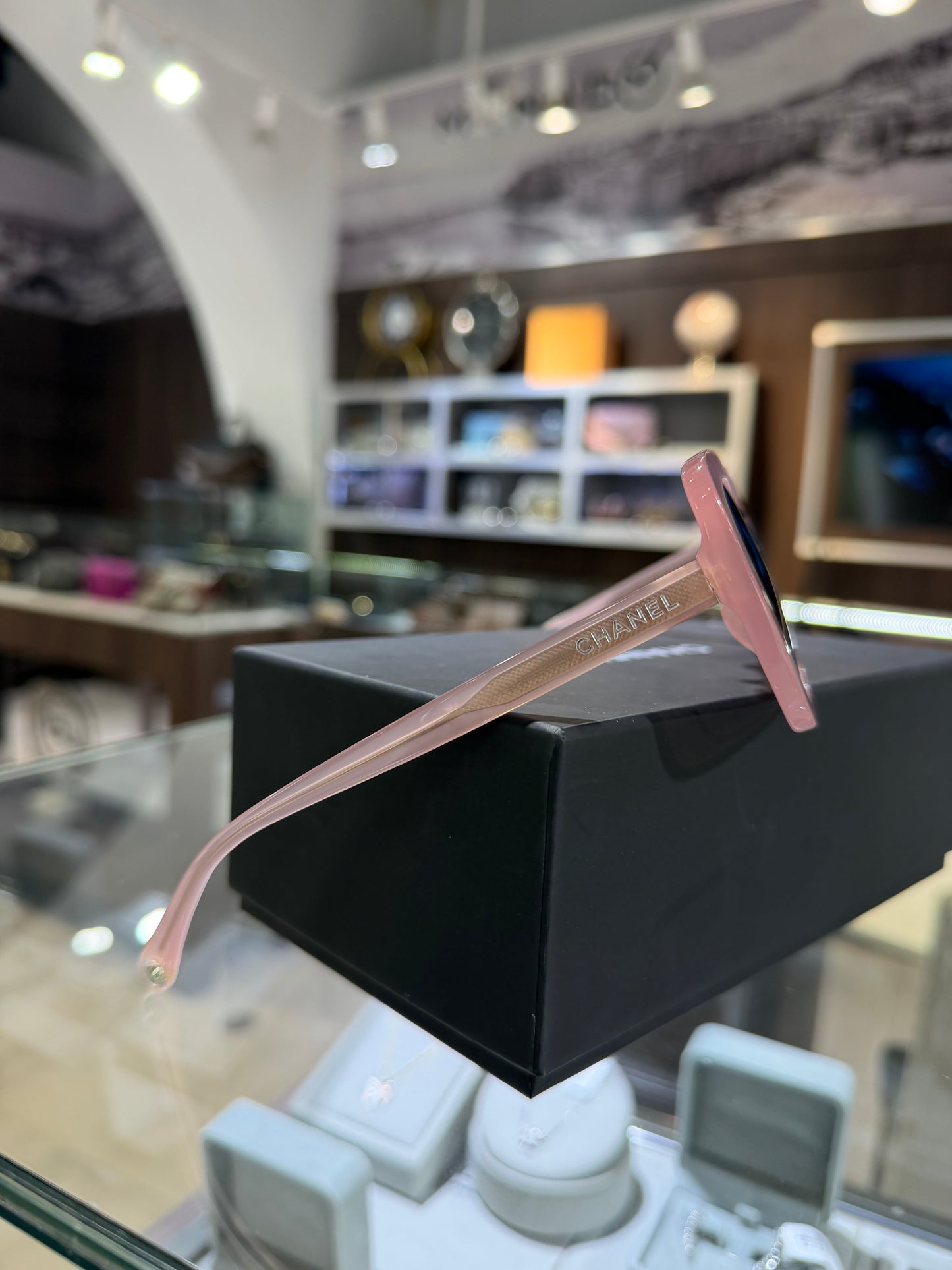 Chanel Pink Rectangle Sunglasses CH5504A