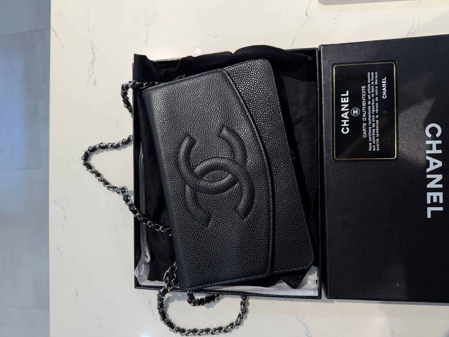 Vintage Chanel Caviar Timeless CC WOC