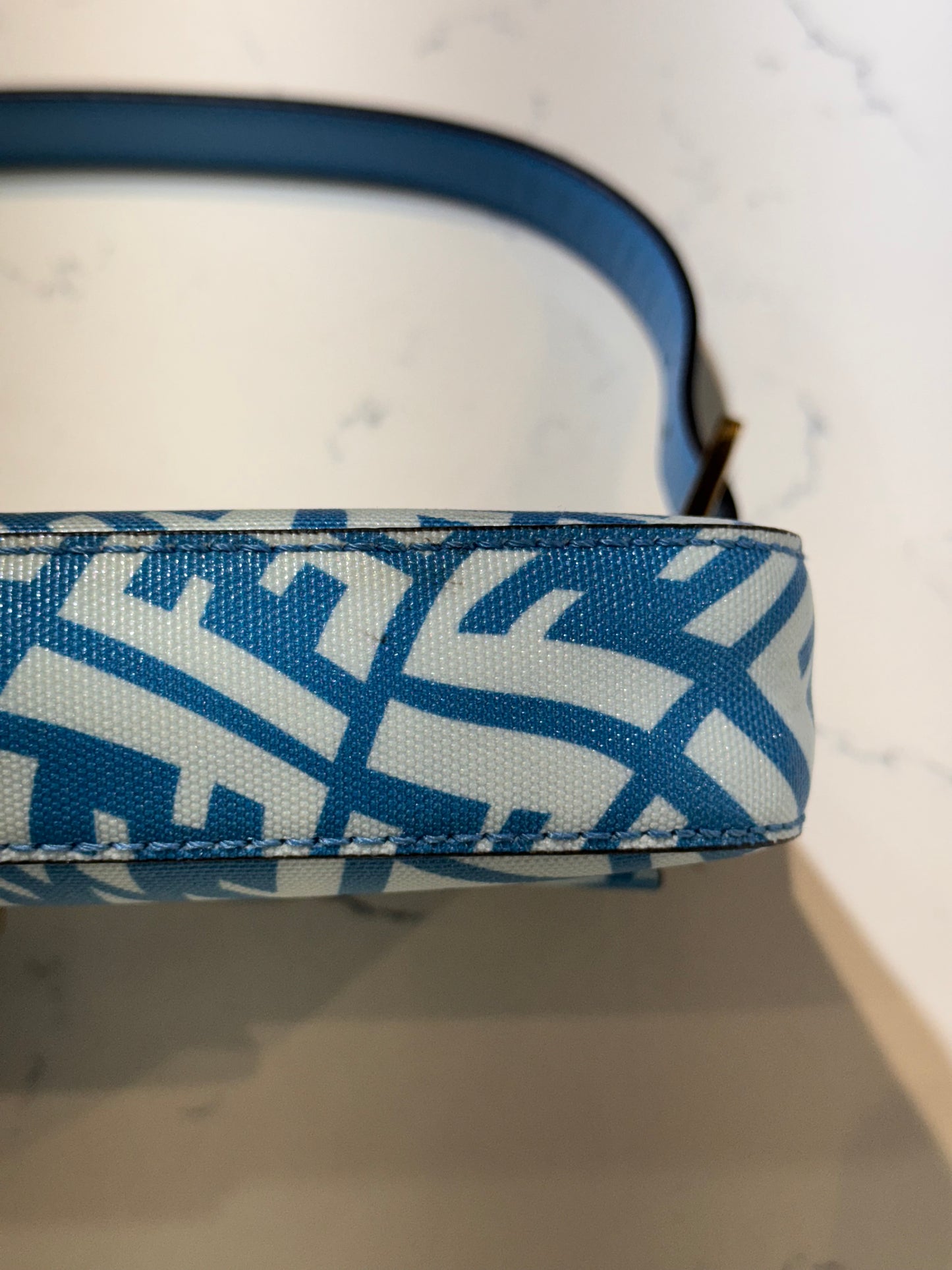Fendi Baguette Vertigo Zucca 1997 Blue