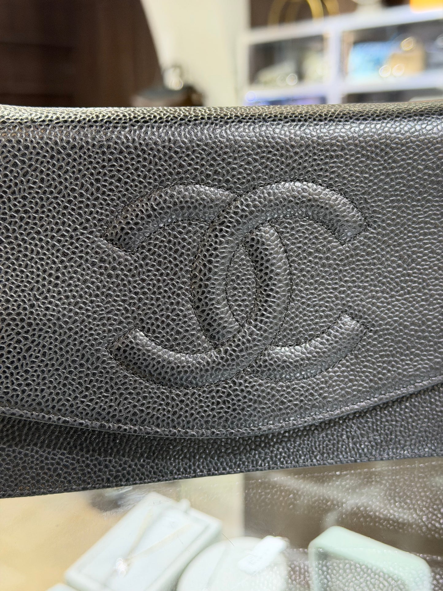 Vintage Chanel Caviar Timeless CC WOC