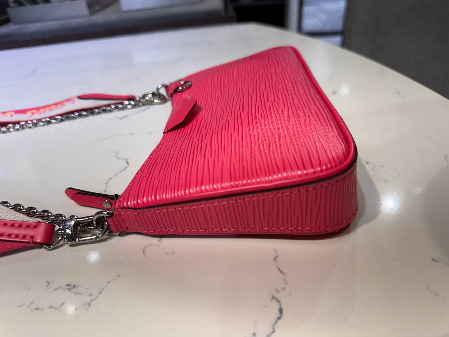 Louis Vuitton Pink Epi Easy Pouch On Strap