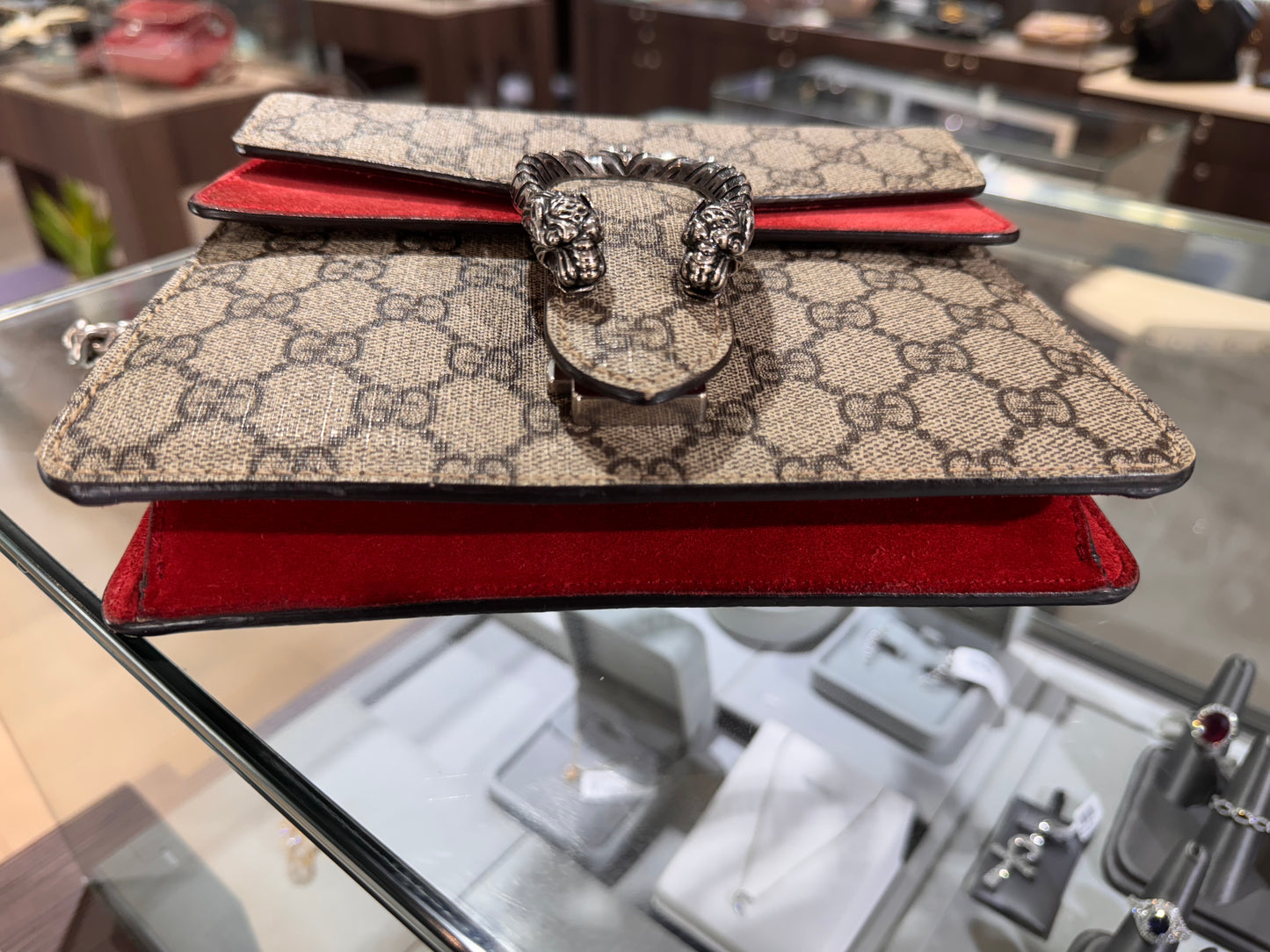 Gucci Mini Dionysus Shoulder Bag Hibiscus Red