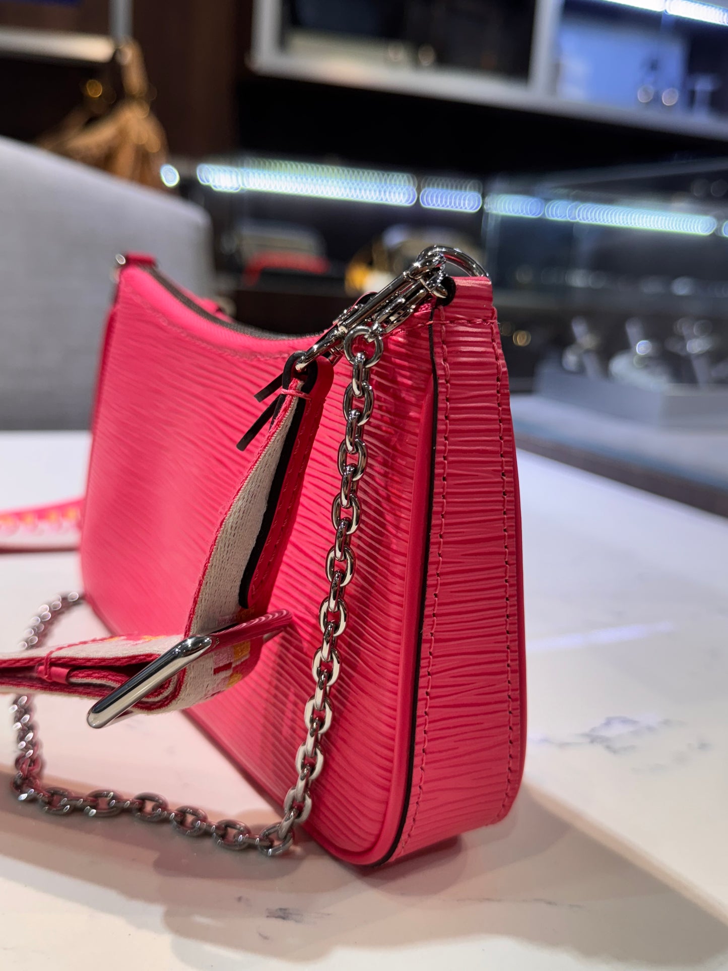 Louis Vuitton Pink Epi Easy Pouch On Strap