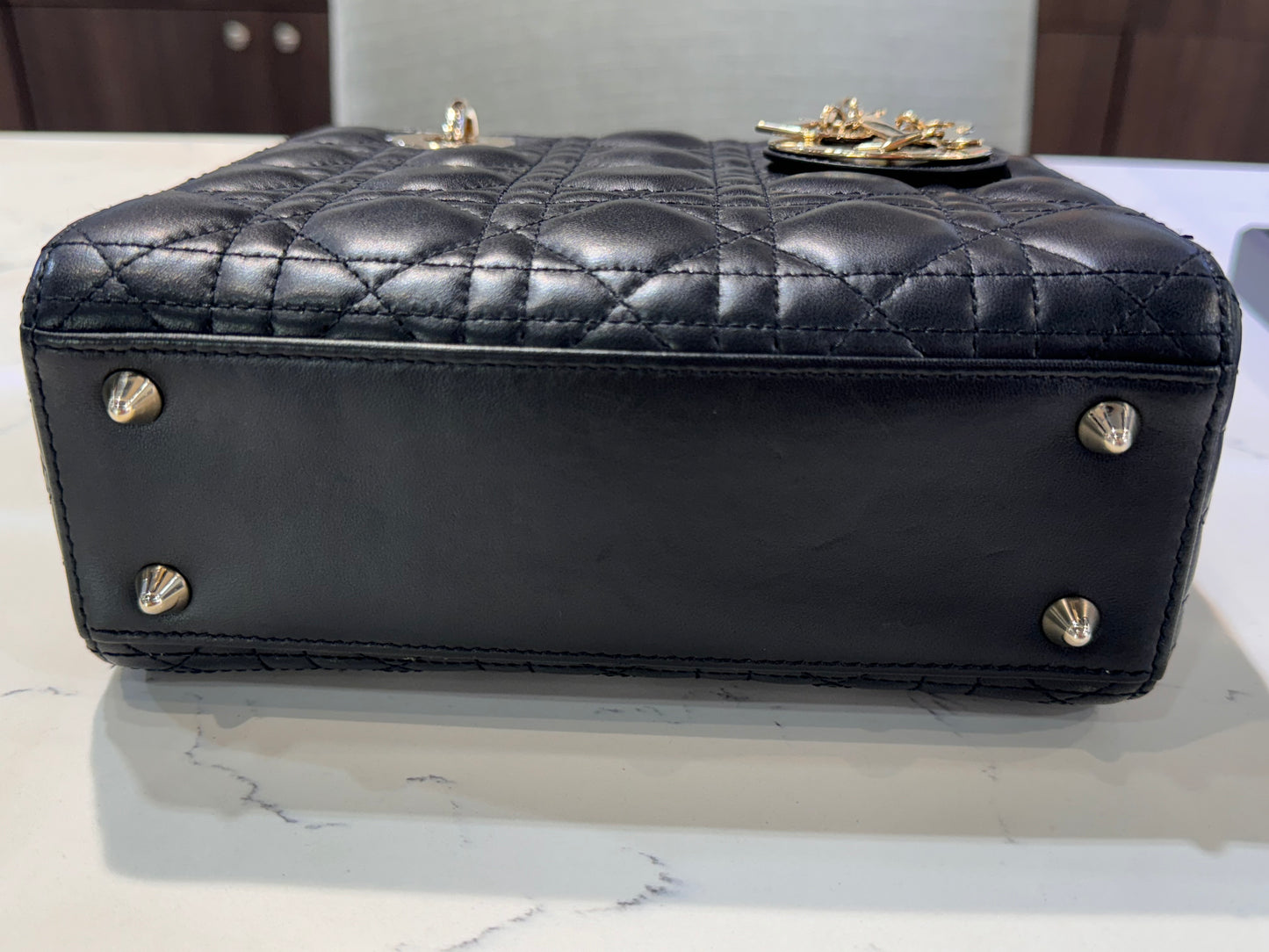 Christian Dior Small Lady Black Cannage Lambskin