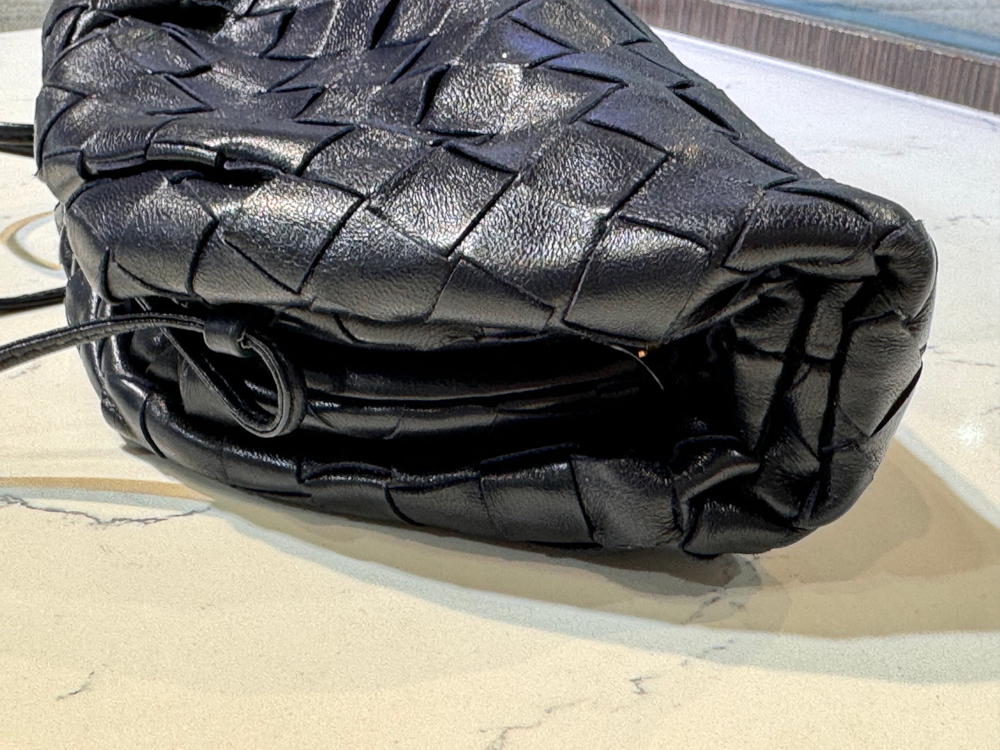 Bottega Veneta Mini Intrecciato Leather Clutch