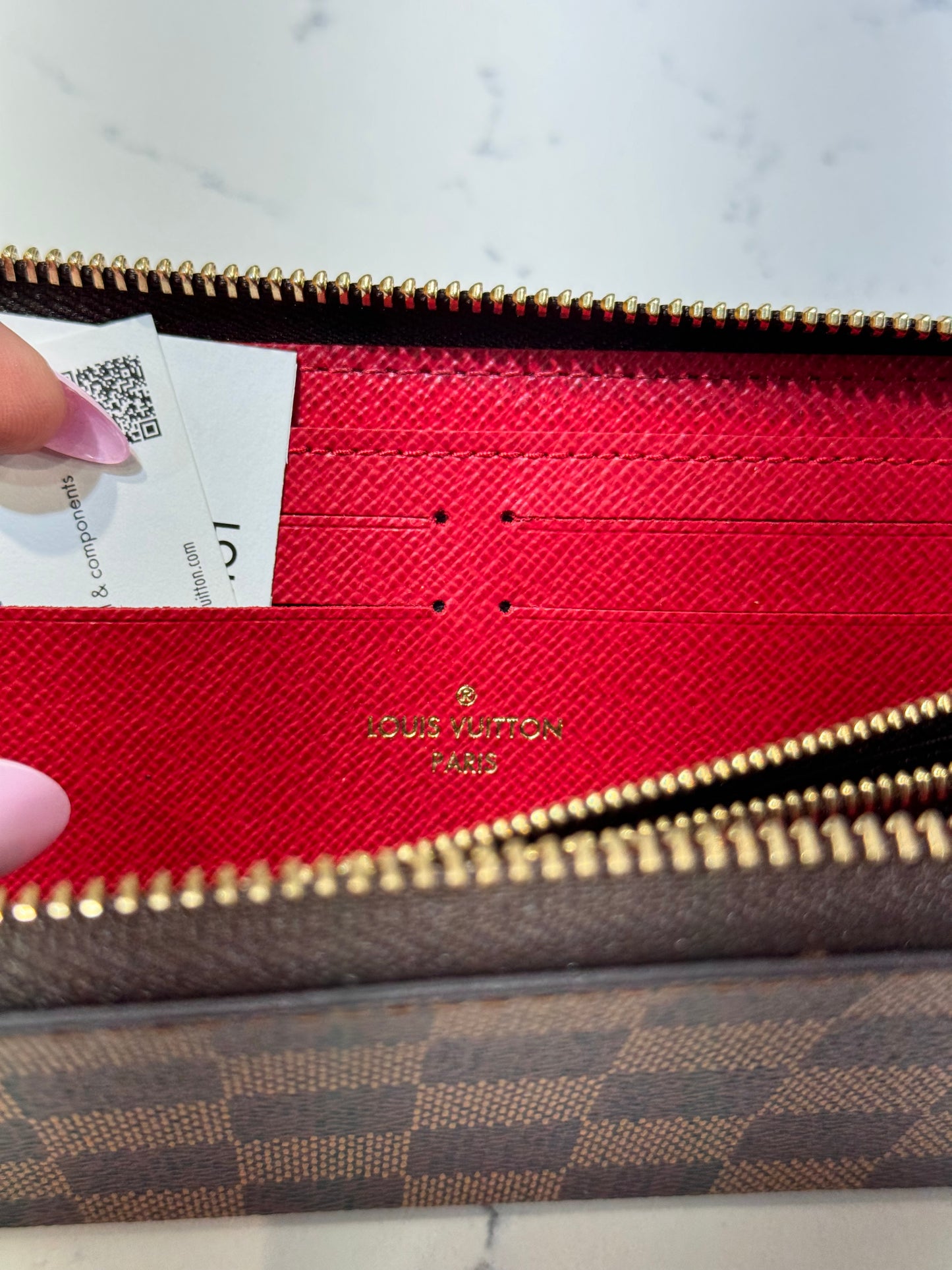 Louis Vuitton Damier Ebene Clemence Wallet