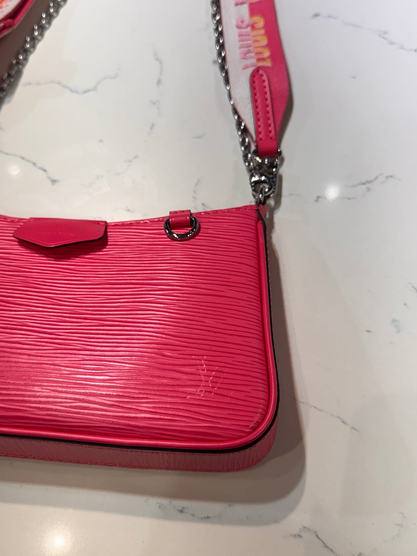 Louis Vuitton Pink Epi Easy Pouch On Strap