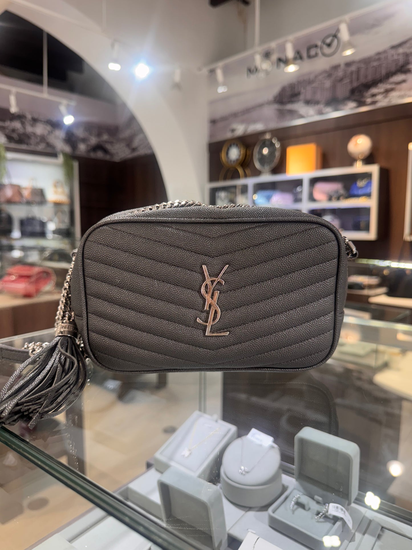 Saint Laurent Grey Mini Lou