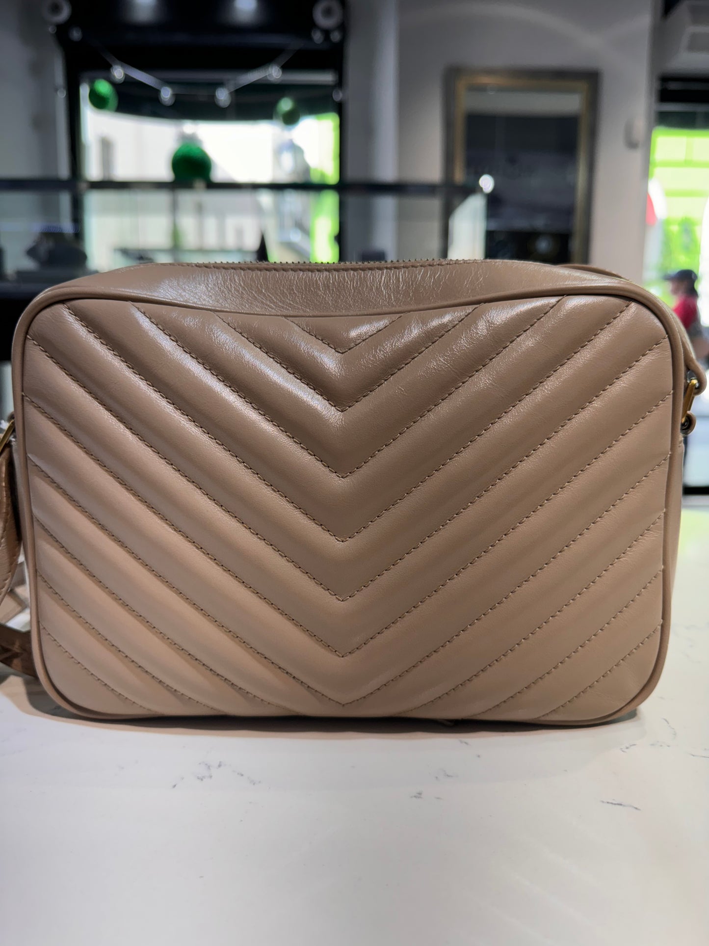 Saint Laurent Lou Camera Bag Beige