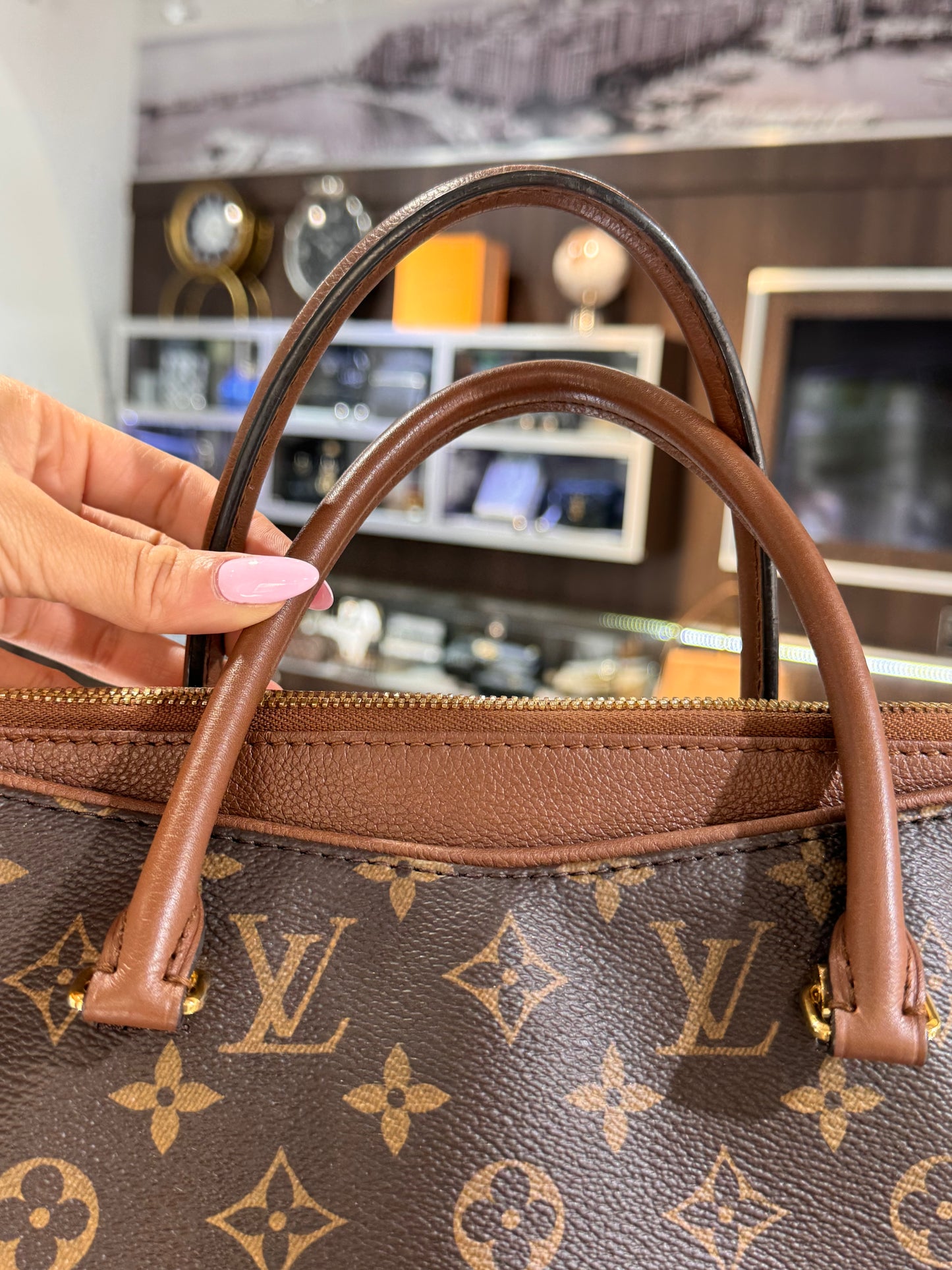 Louis Vuitton Monogram Brown Pallas Tote