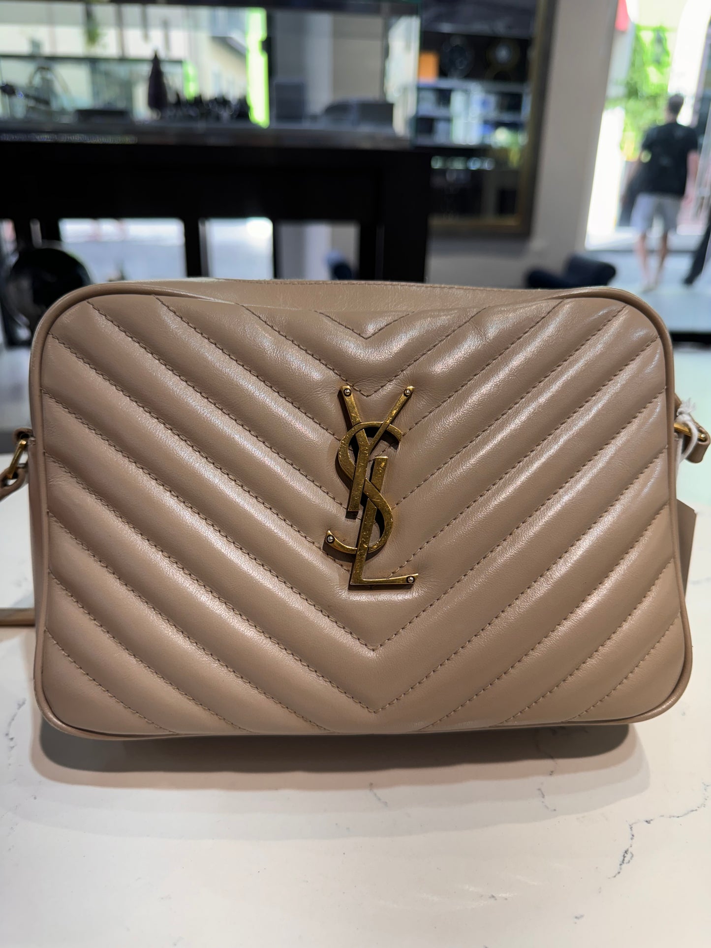 Saint Laurent Lou Camera Bag Beige