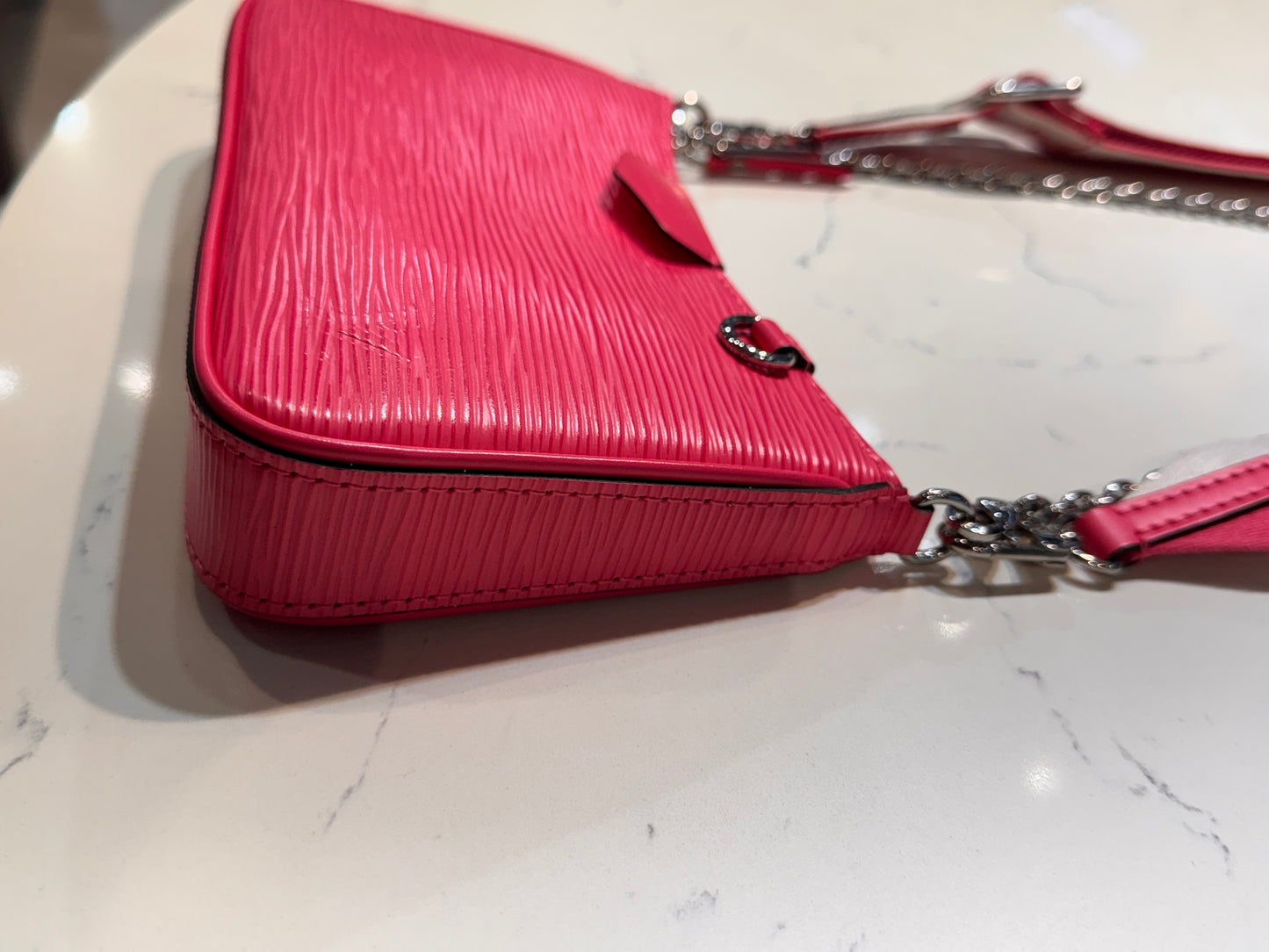 Louis Vuitton Pink Epi Easy Pouch On Strap