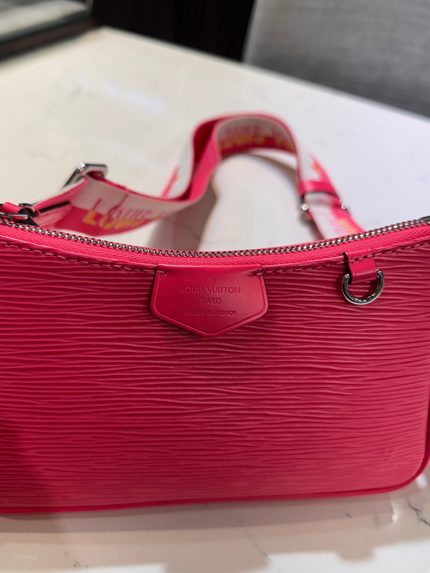 Louis Vuitton Pink Epi Easy Pouch On Strap