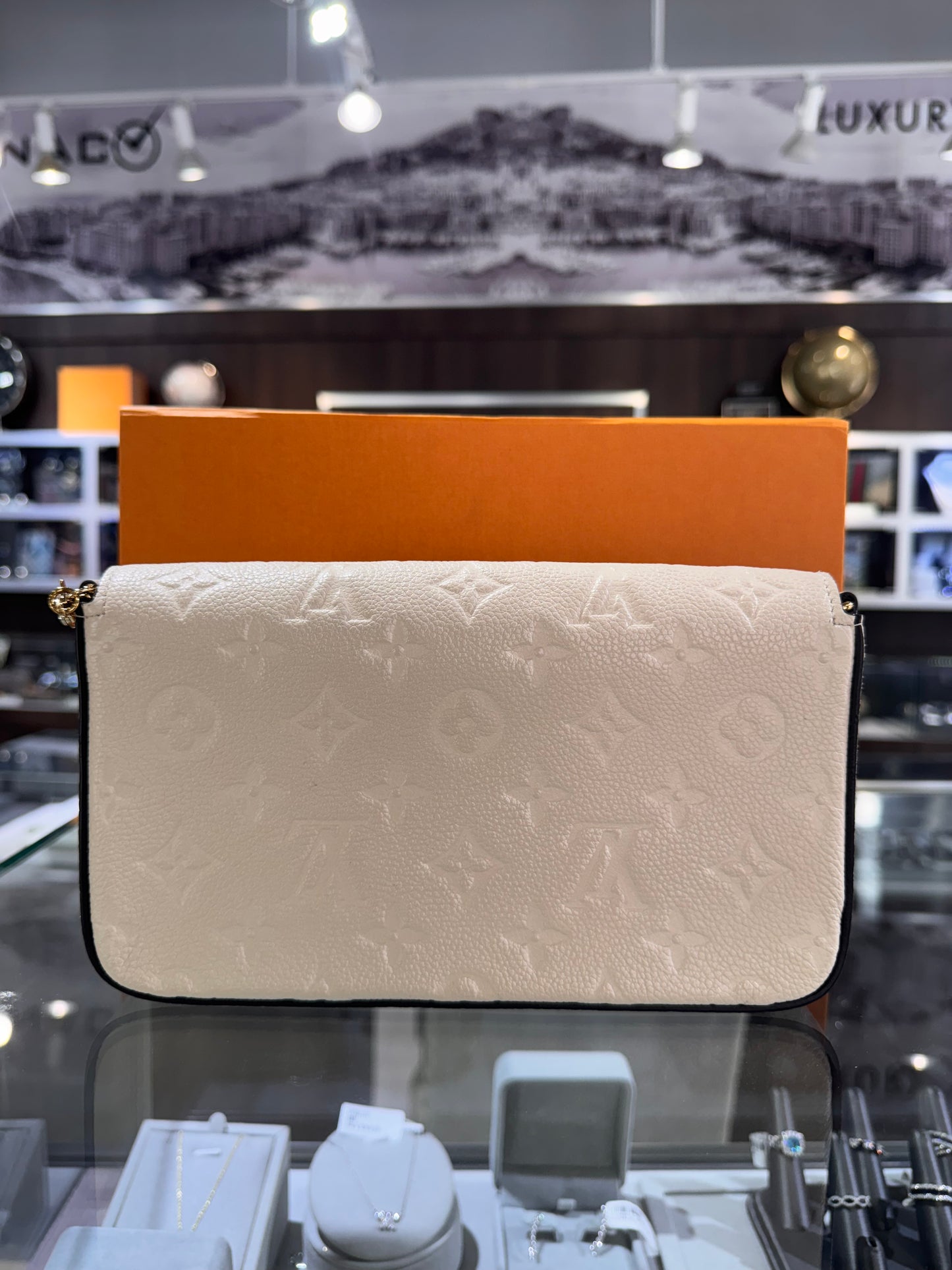Louis Vuitton Empreinte Felicie Pochette Beige