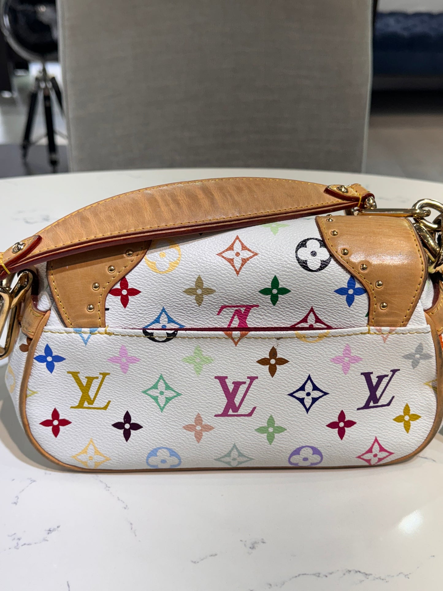 Louis Vuitton White Monogram Multicolore Marilyn Bag