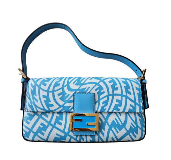 Fendi Baguette Vertigo Zucca 1997 Blue