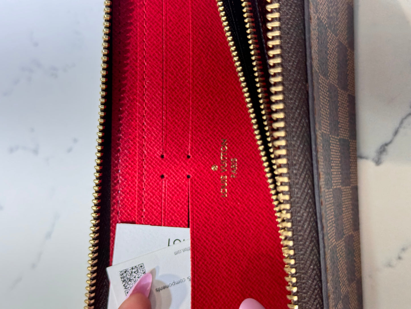 Louis Vuitton Damier Ebene Clemence Wallet