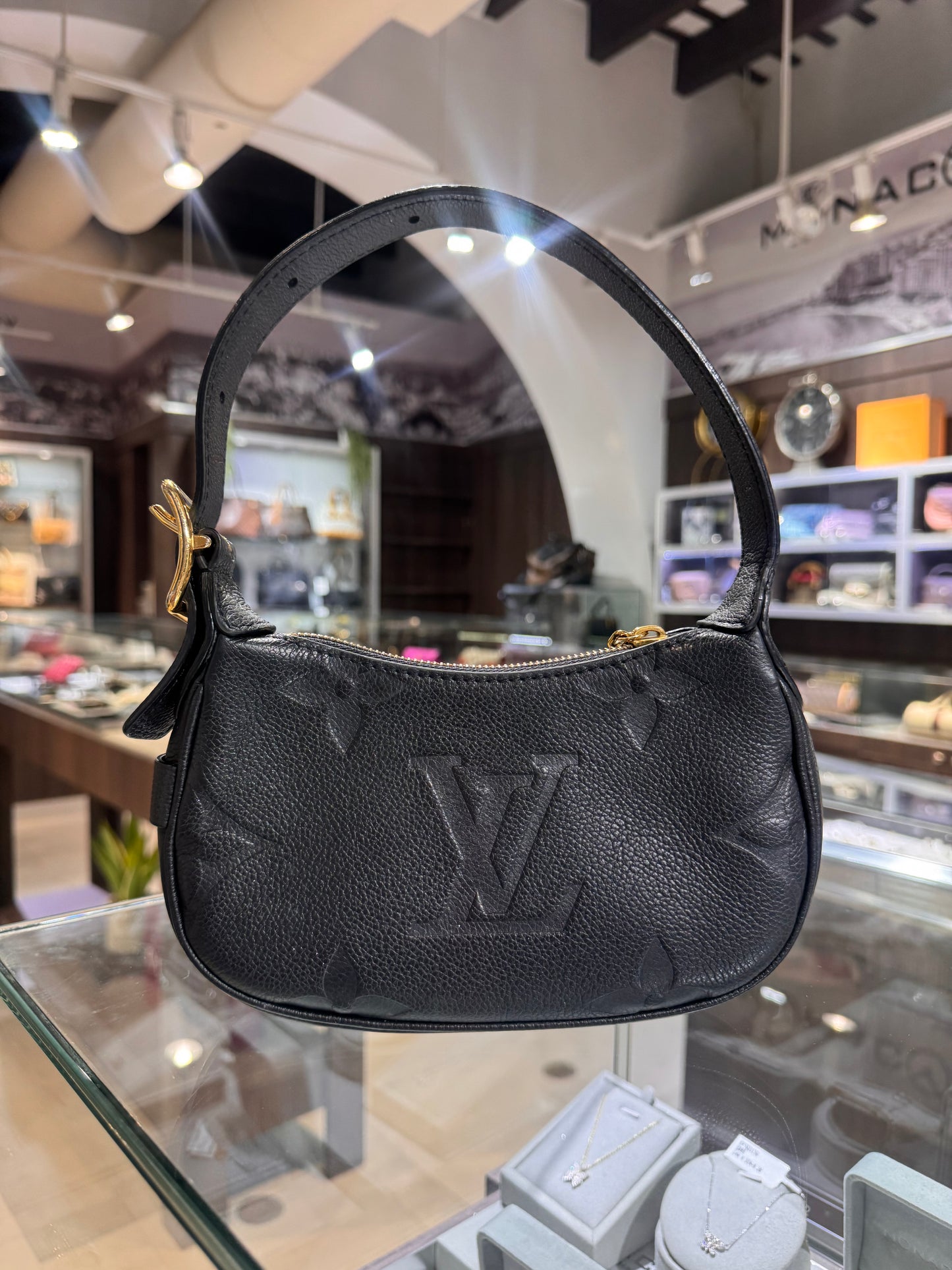 Louis Vuitton Black Empreinte Mini Moon