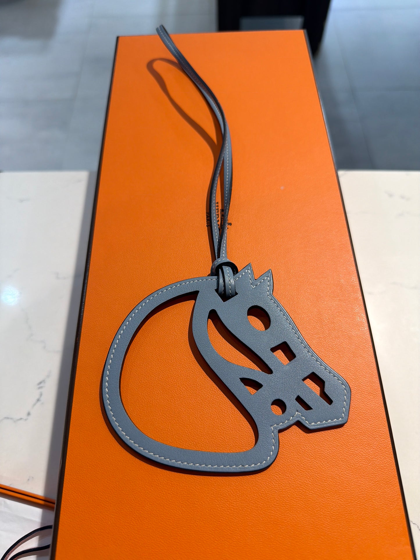 Pre-Owned Like New H Paddock Cheval Blue Bag Charm