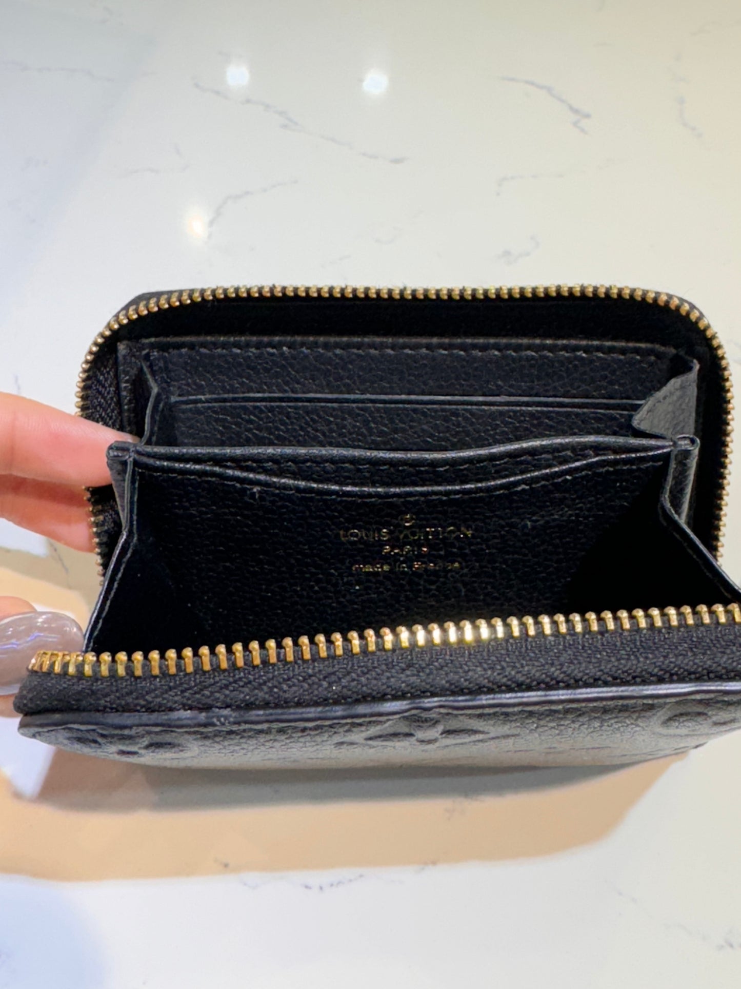 Louis Vuitton Black Empreinte Coin Zippy Wallet