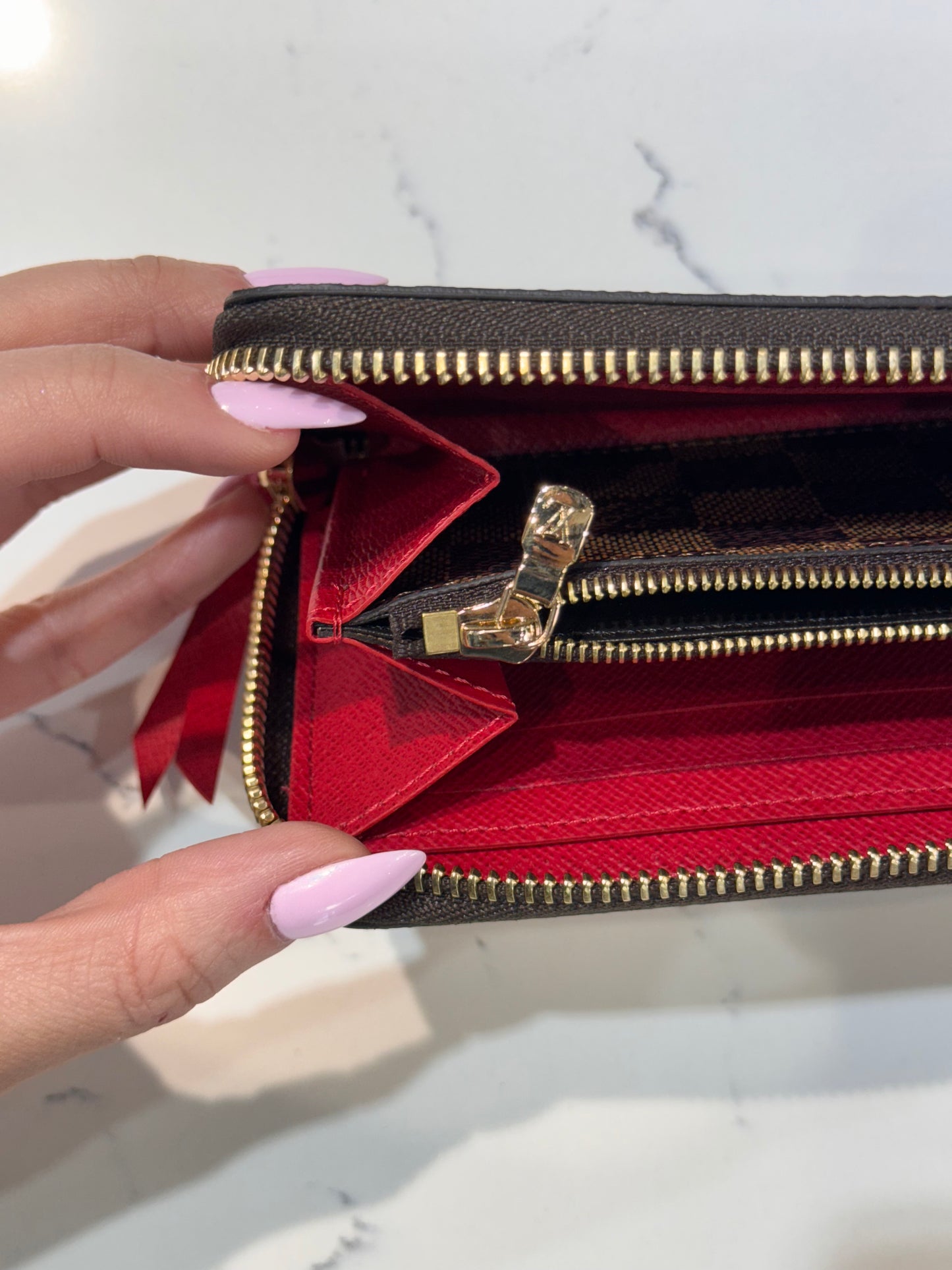 Louis Vuitton Damier Ebene Clemence Wallet