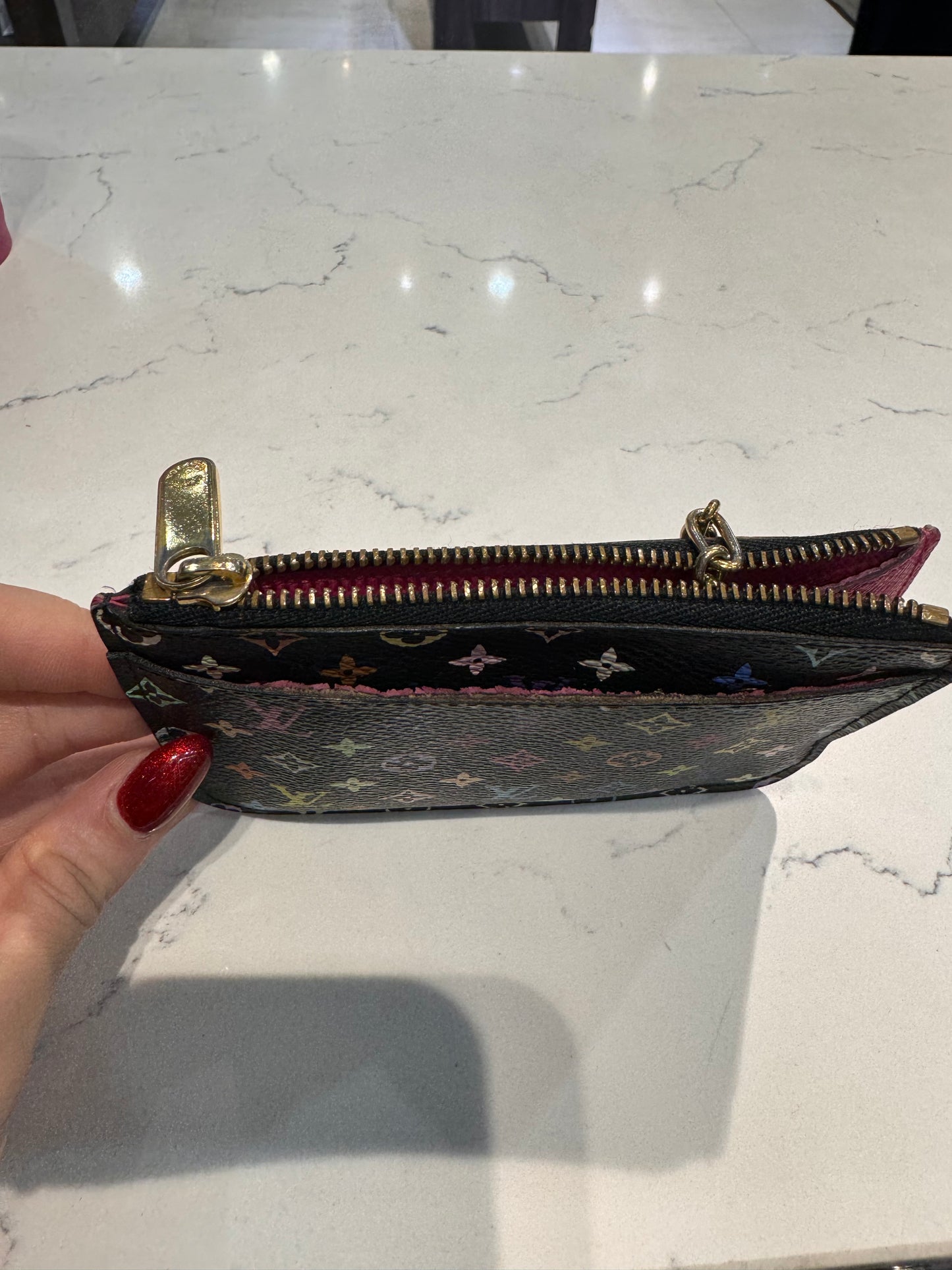 Louis Vuitton Black Multicolot Cles Pochette