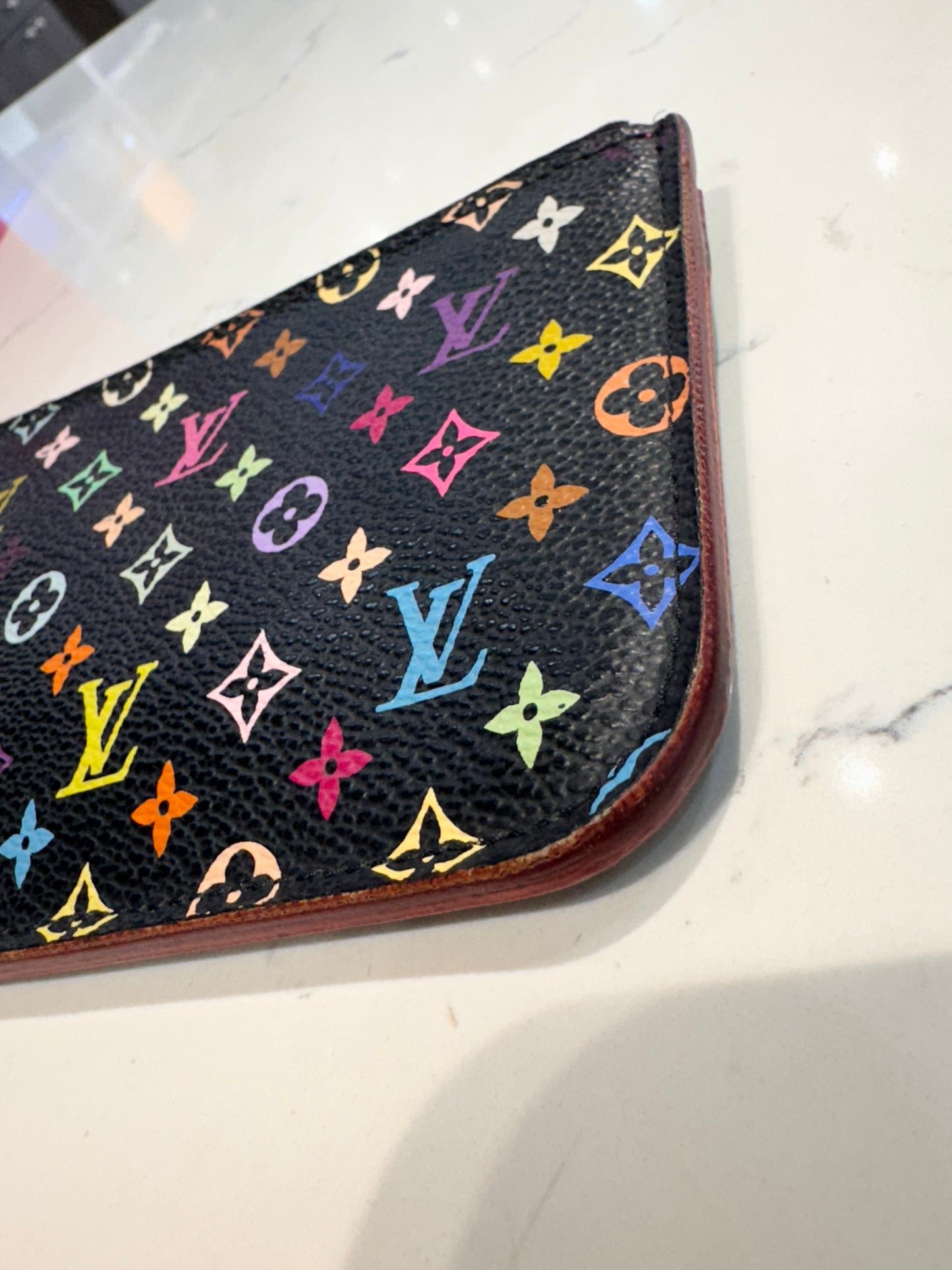 Louis Vuitton Black Multicolot Cles Pochette