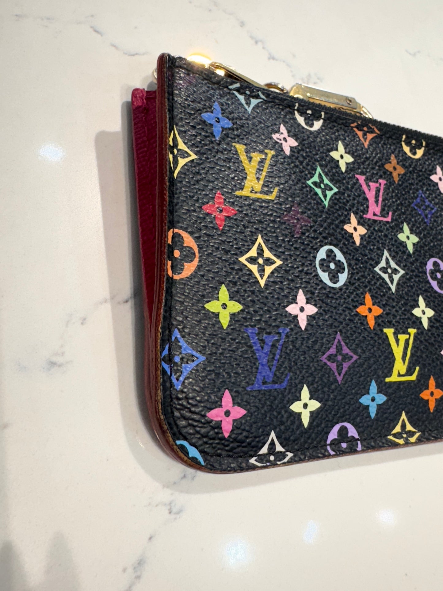Louis Vuitton Black Multicolot Cles Pochette