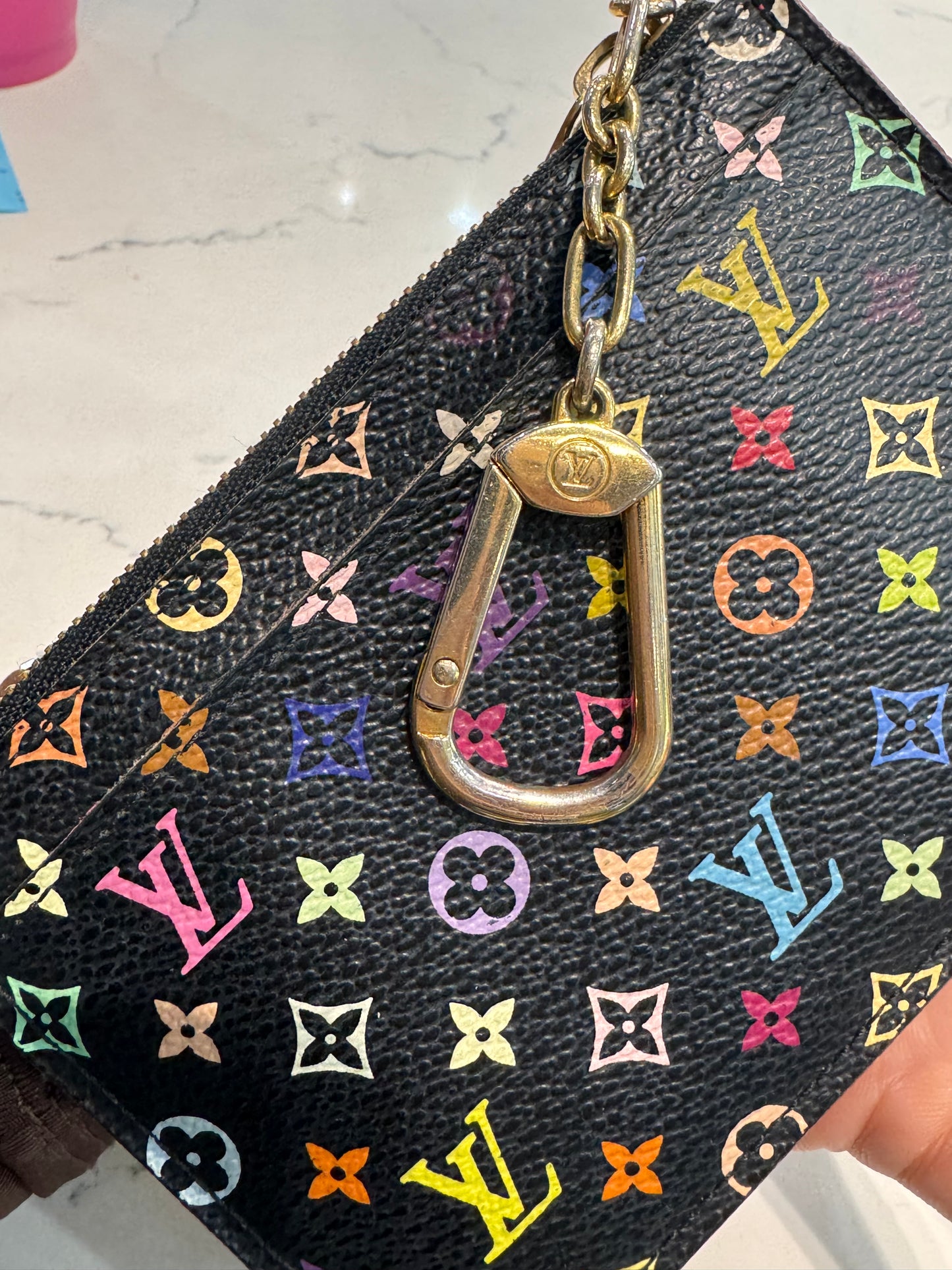Louis Vuitton Black Multicolot Cles Pochette