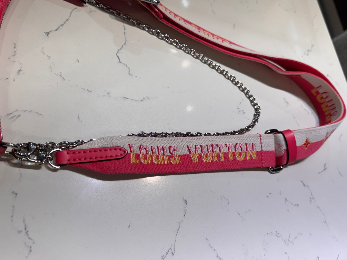 Louis Vuitton Pink Epi Easy Pouch On Strap