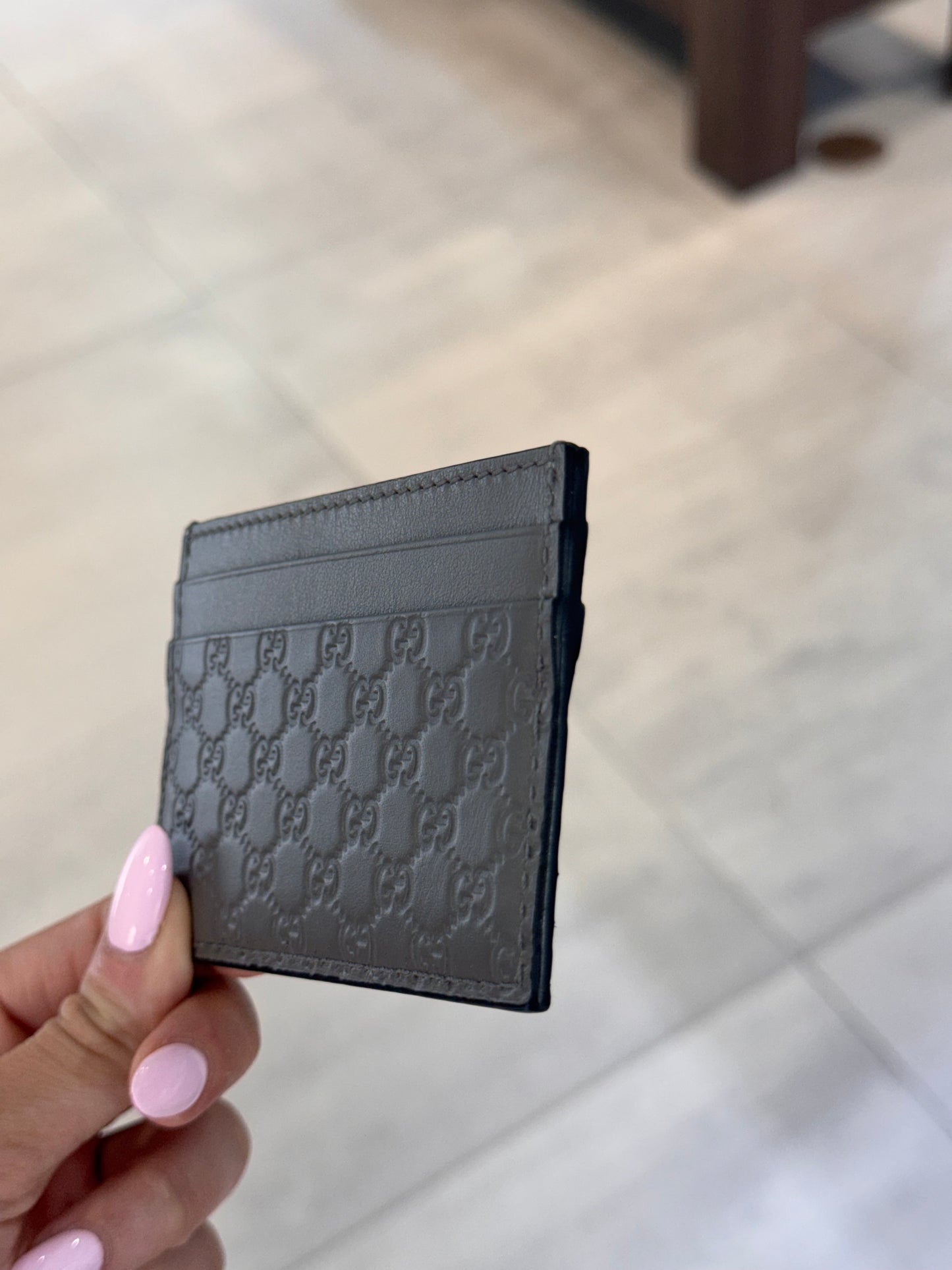 Gucci Microguccissima Grey Card Holder
