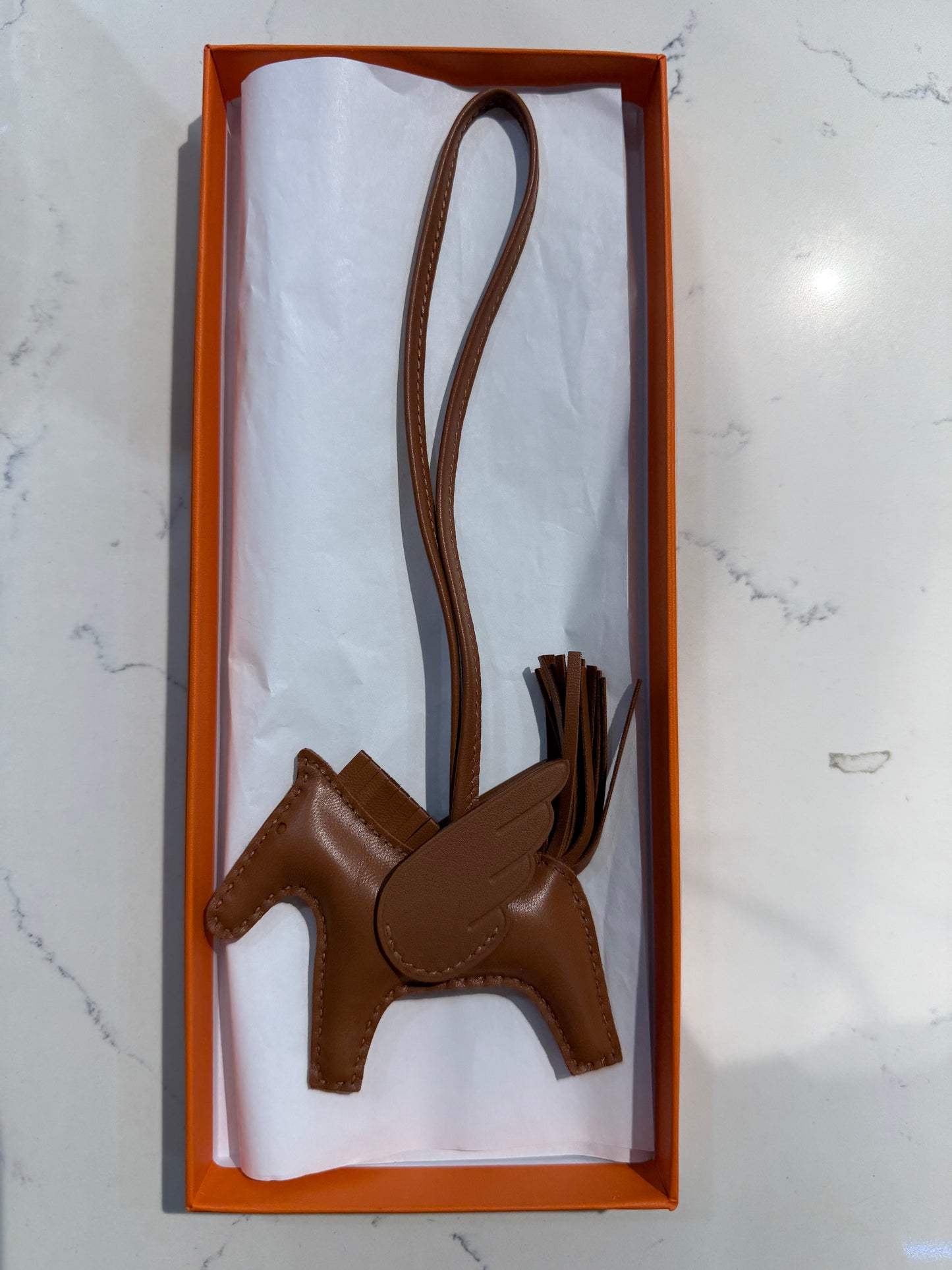 Unworn H Milo Gold Lambskin Bag Charm