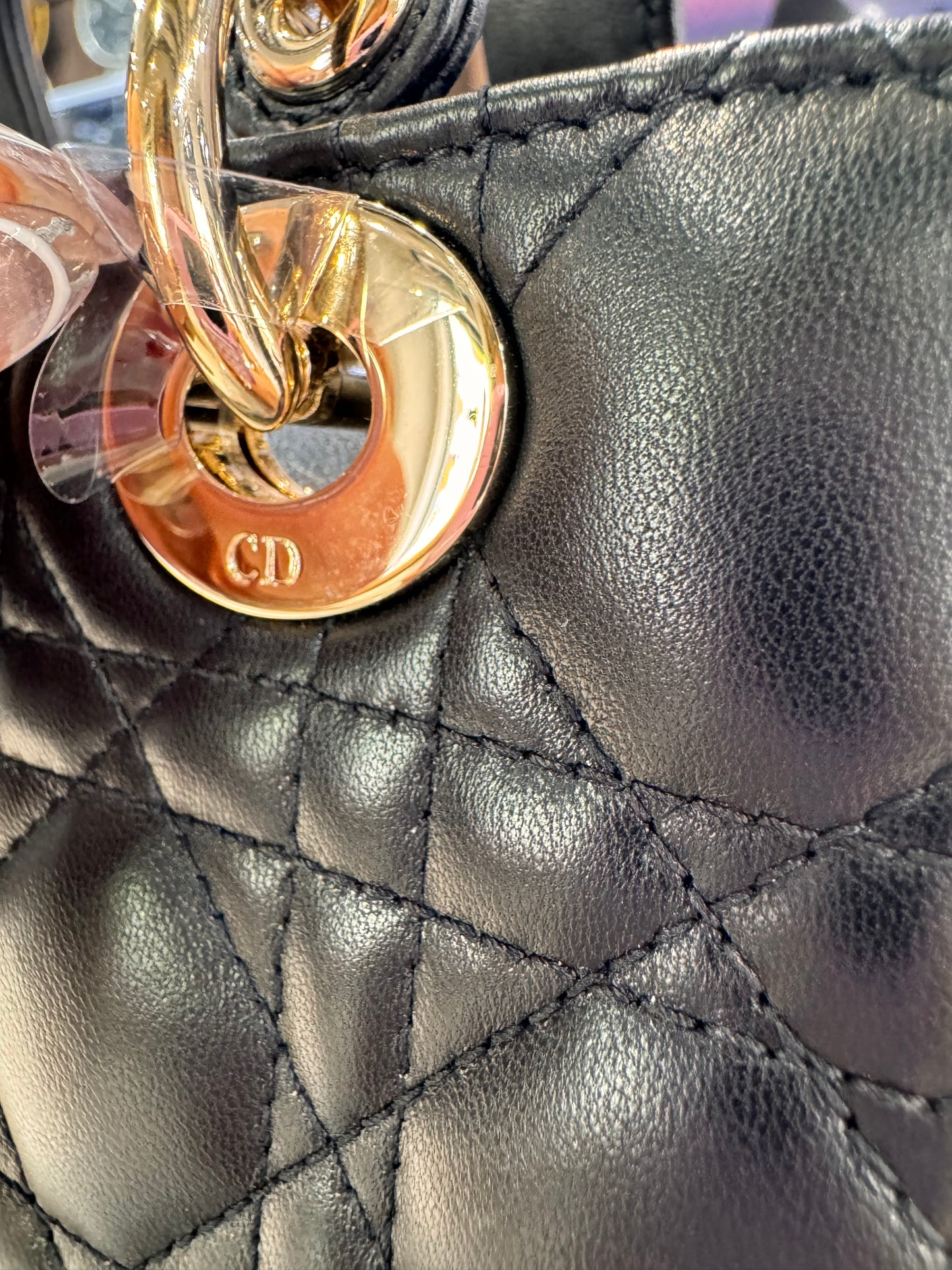 Christian Dior Small Lady Black Cannage Lambskin