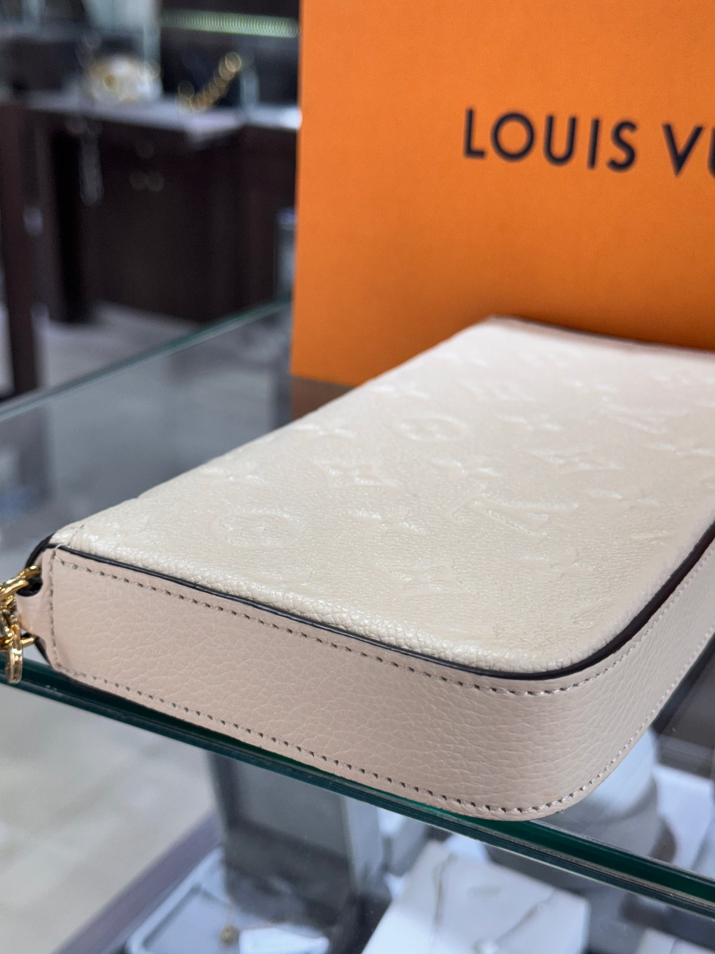 Louis Vuitton Empreinte Felicie Pochette Beige