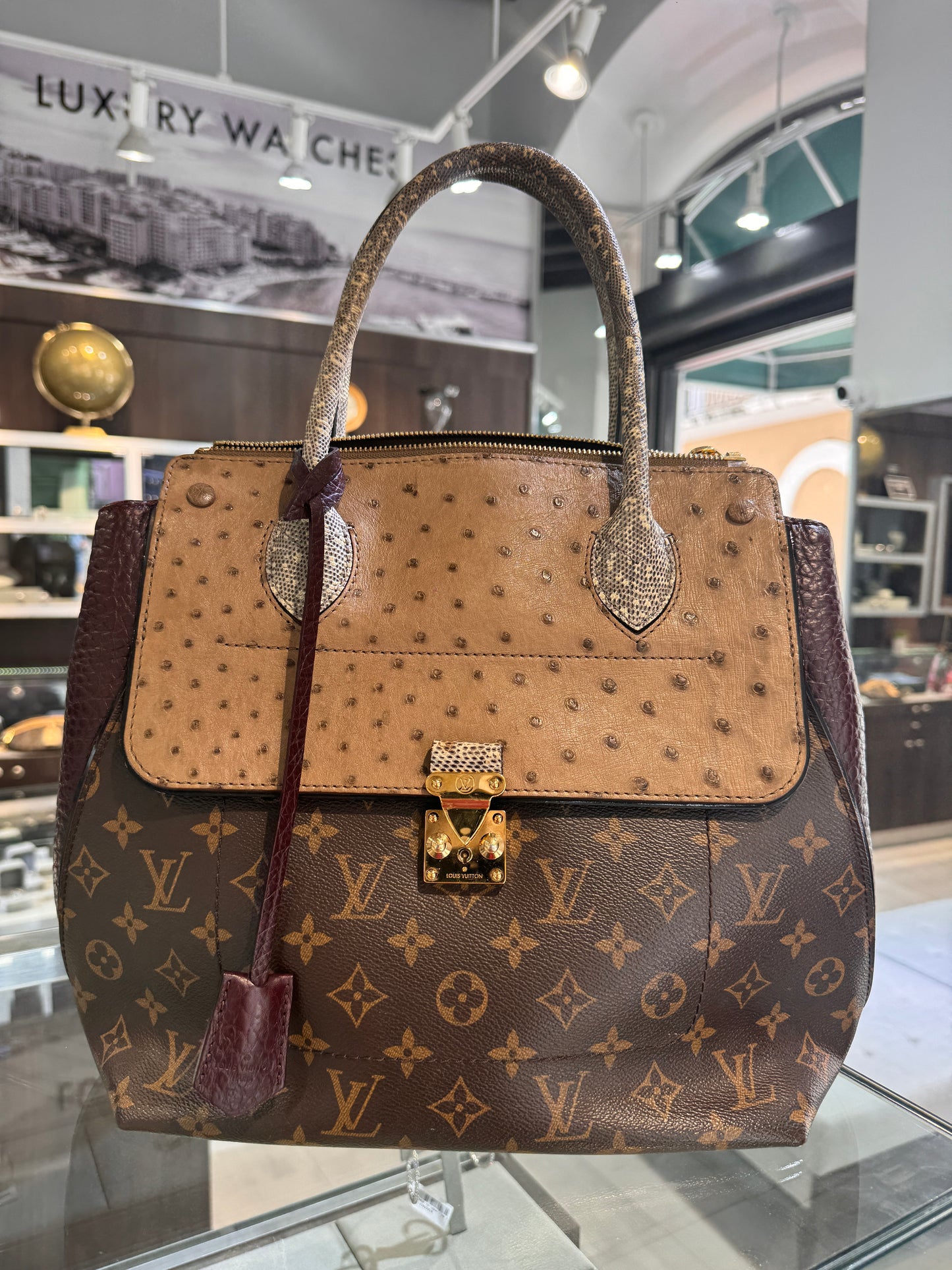 Louis Vuitton Ostrich Python Majestueux MM