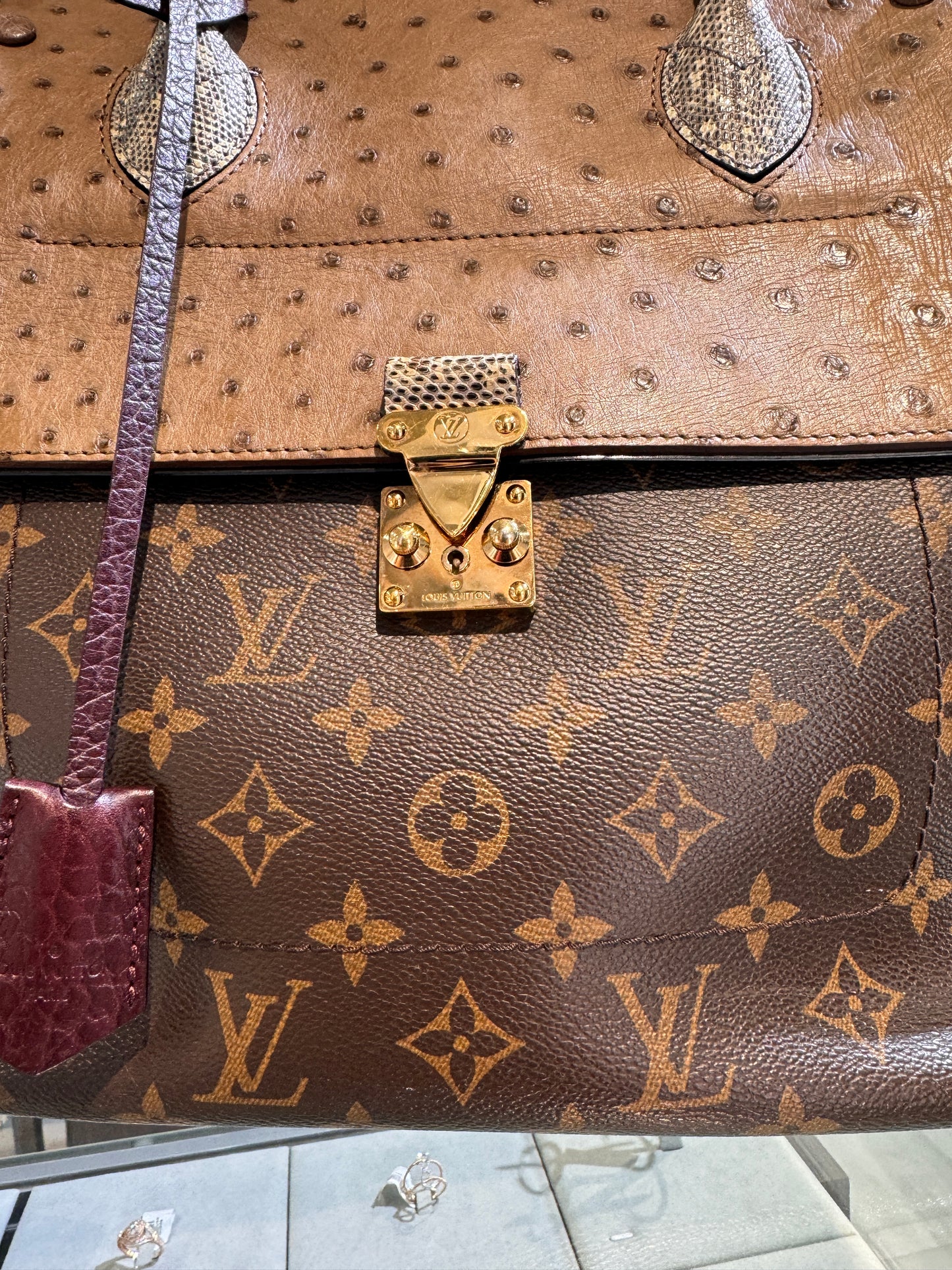 Louis Vuitton Ostrich Python Majestueux MM