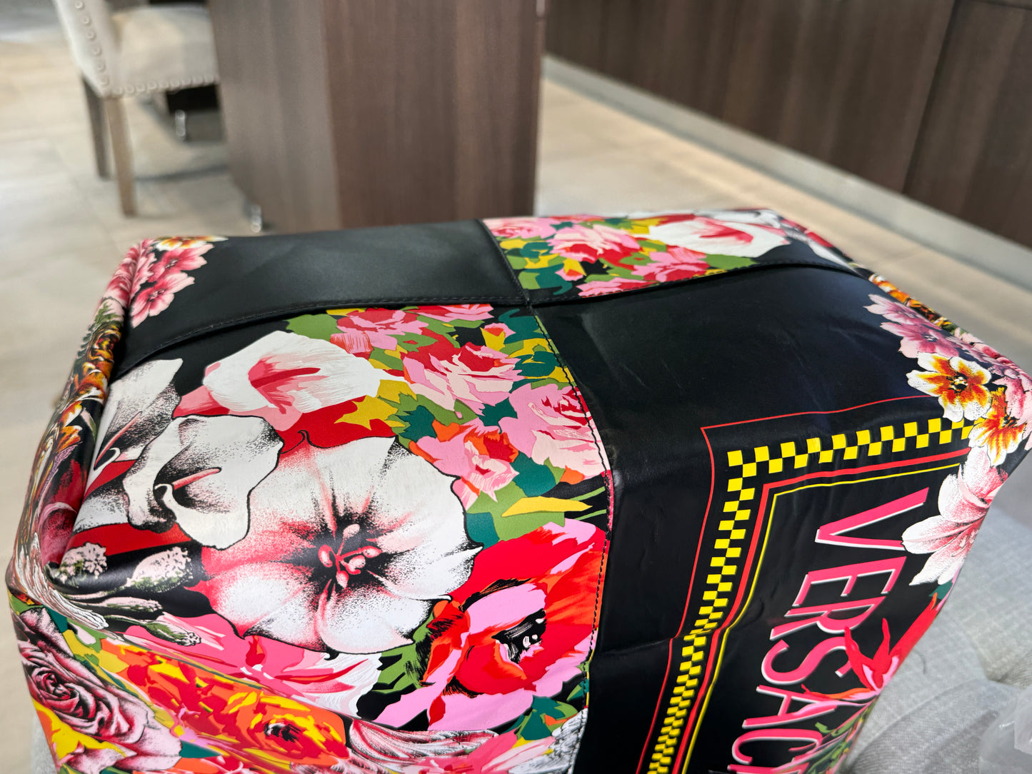VERSACE FLORAL TOTE BAG