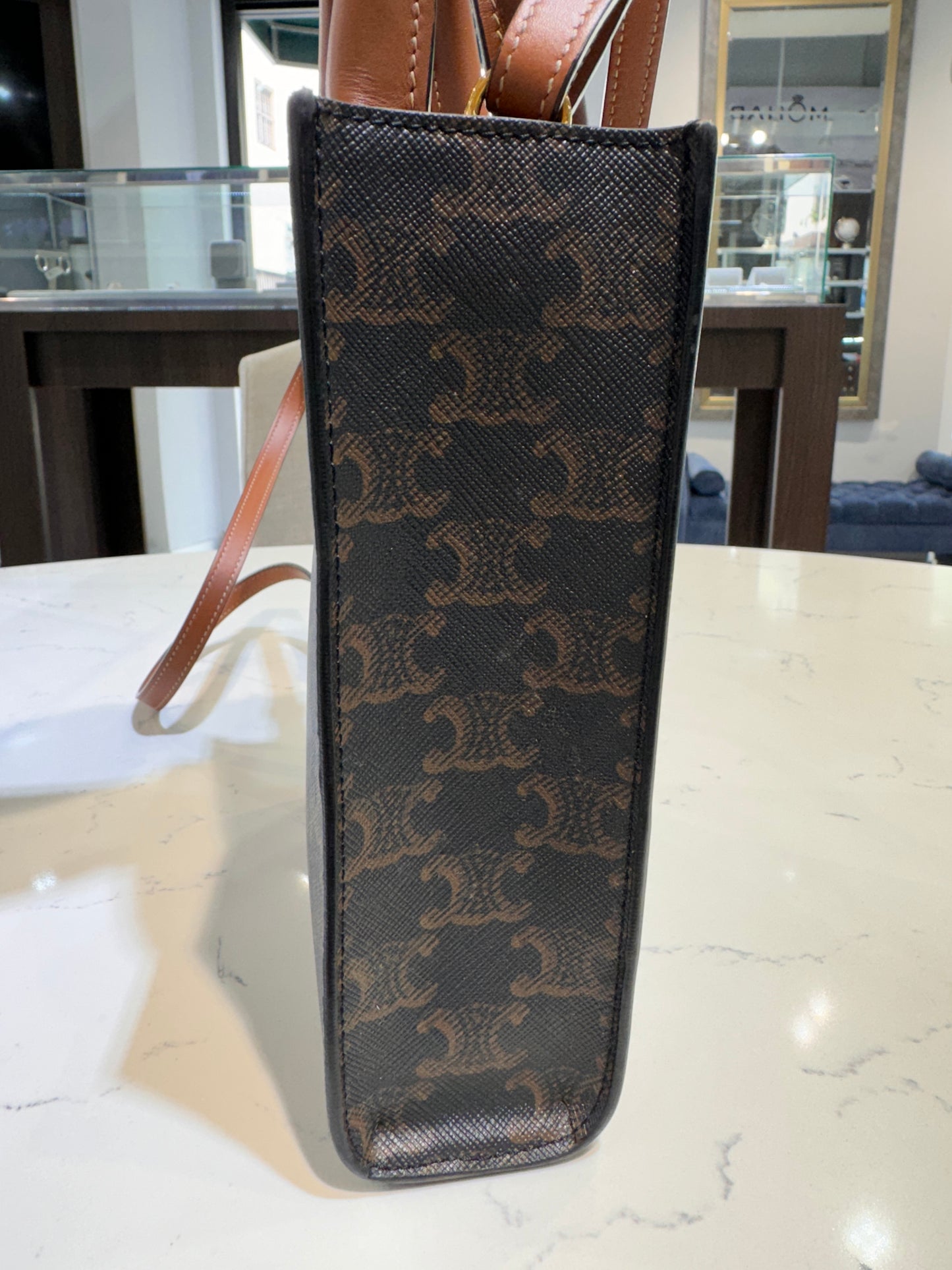 CELINE MINI VERTICAL CABAS IN TRIOMPHE