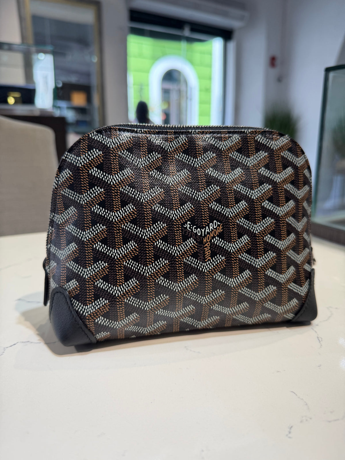 Brand New Goyardine Vendome Pouch Black