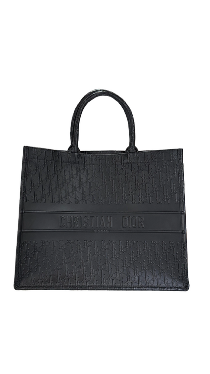 Pre-Owned CD Book Large Tote Noir Calfskin
