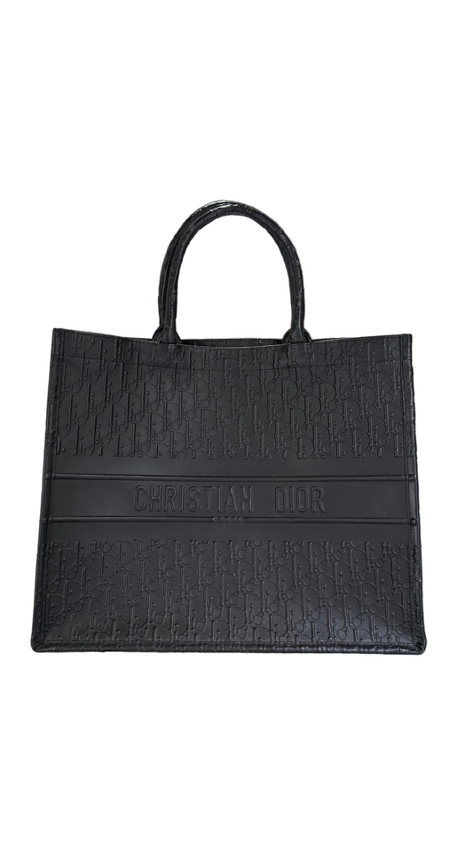 Pre-Owned CD Book Large Tote Noir Calfskin