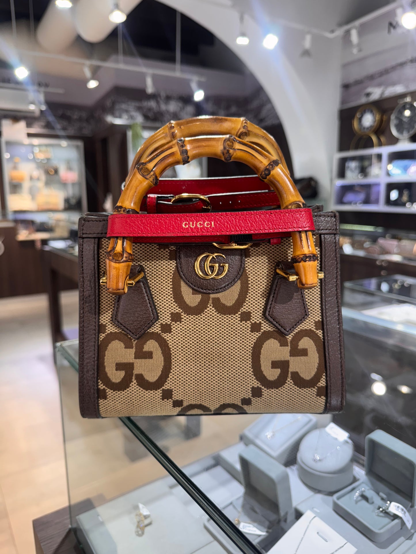 Gucci Jumbo GG Mini Diana Bamboo