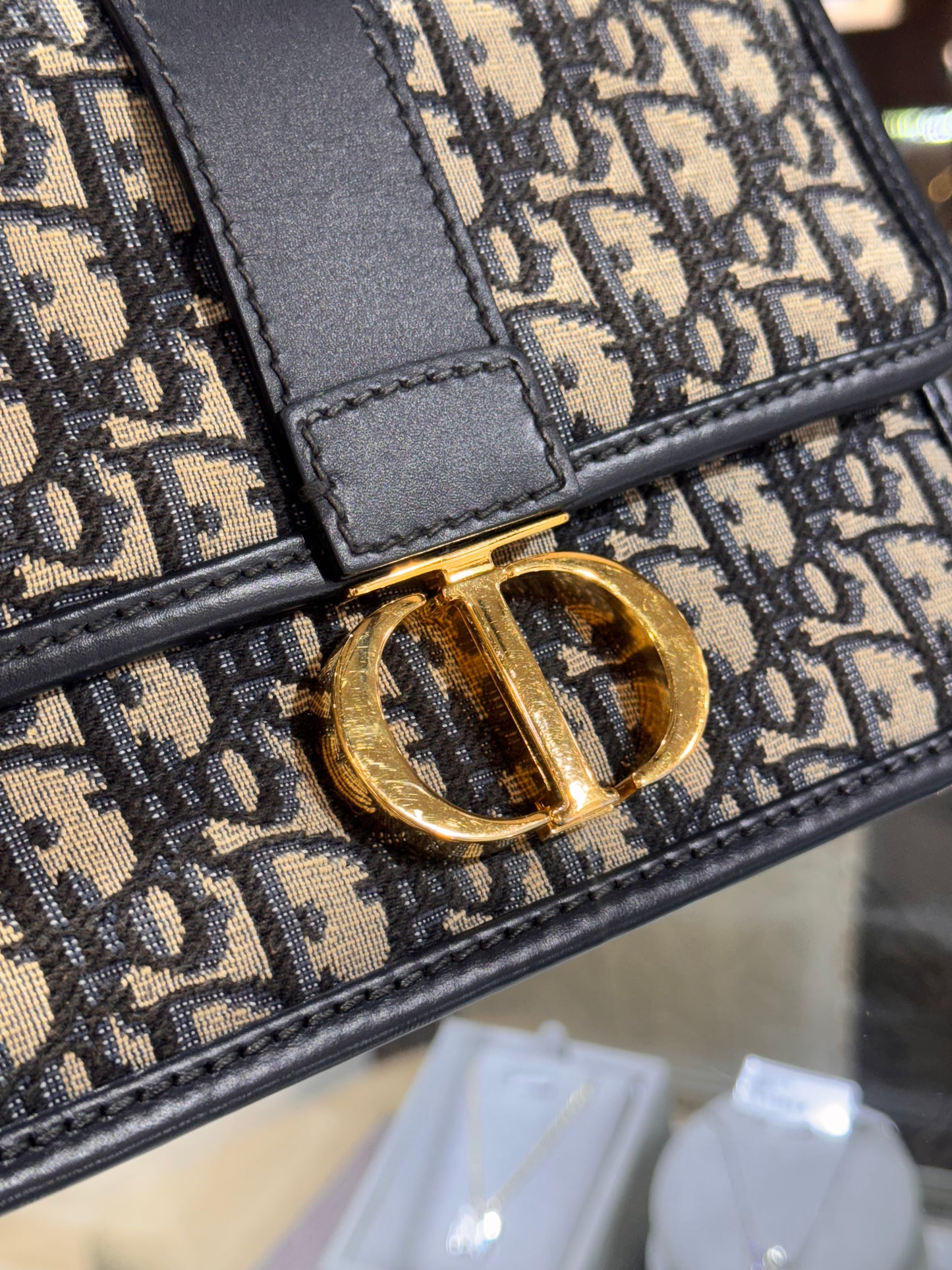 Christian Dior 30 Montaigne Blue Dior Oblique Bag